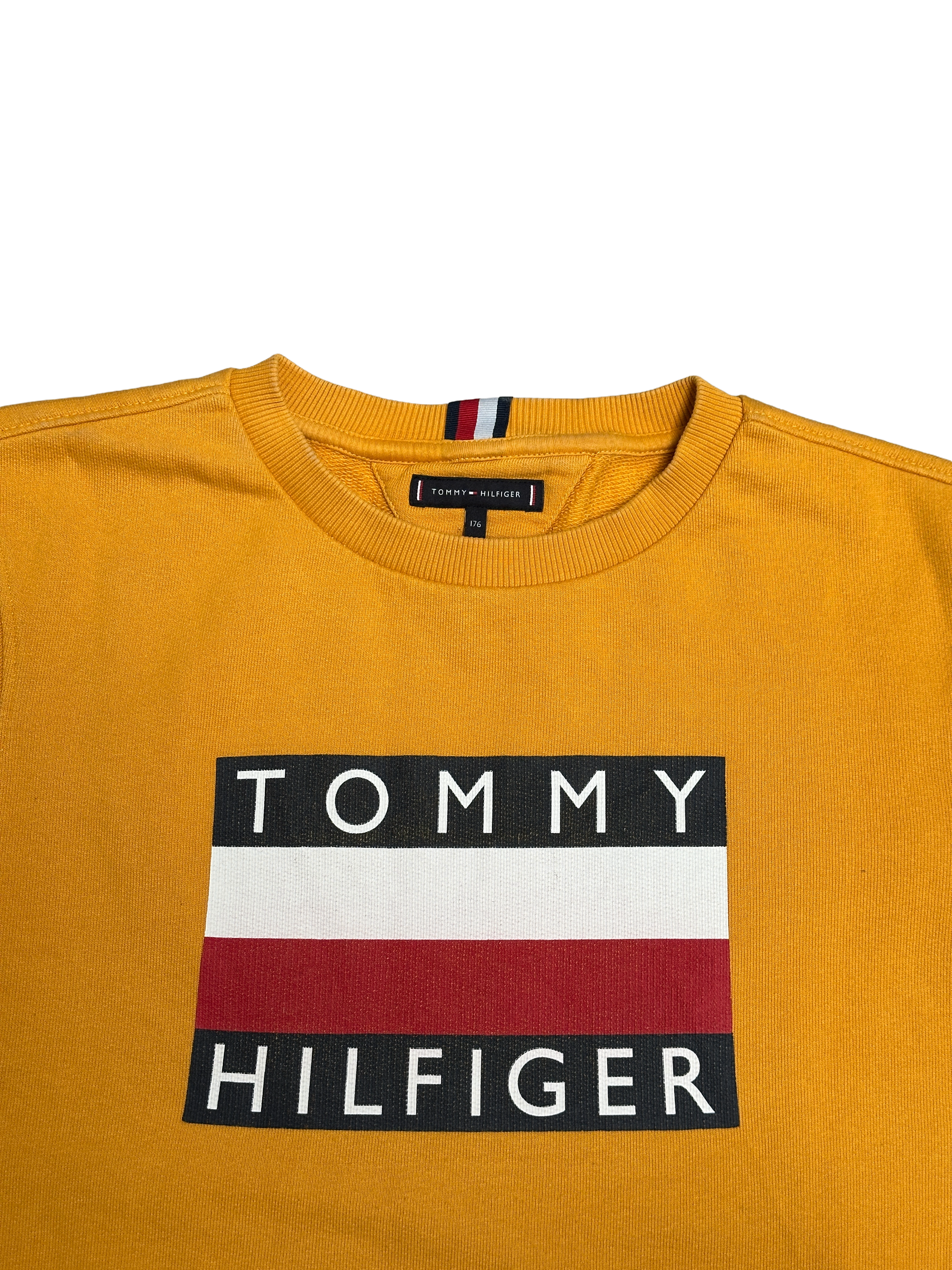 Tommy Hilfiger yellow sweater with logo - size L