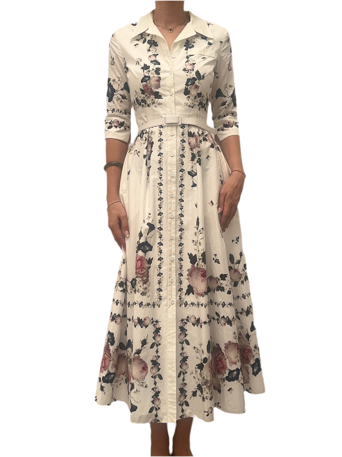 Erdem Kasia white floral dress - size 36