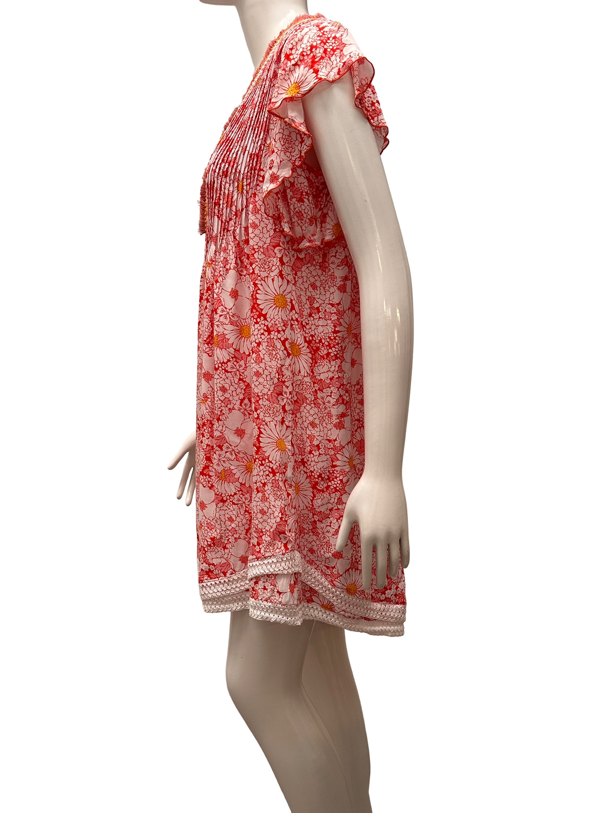 Poupette St Barth Sasha floral red dress - size 36