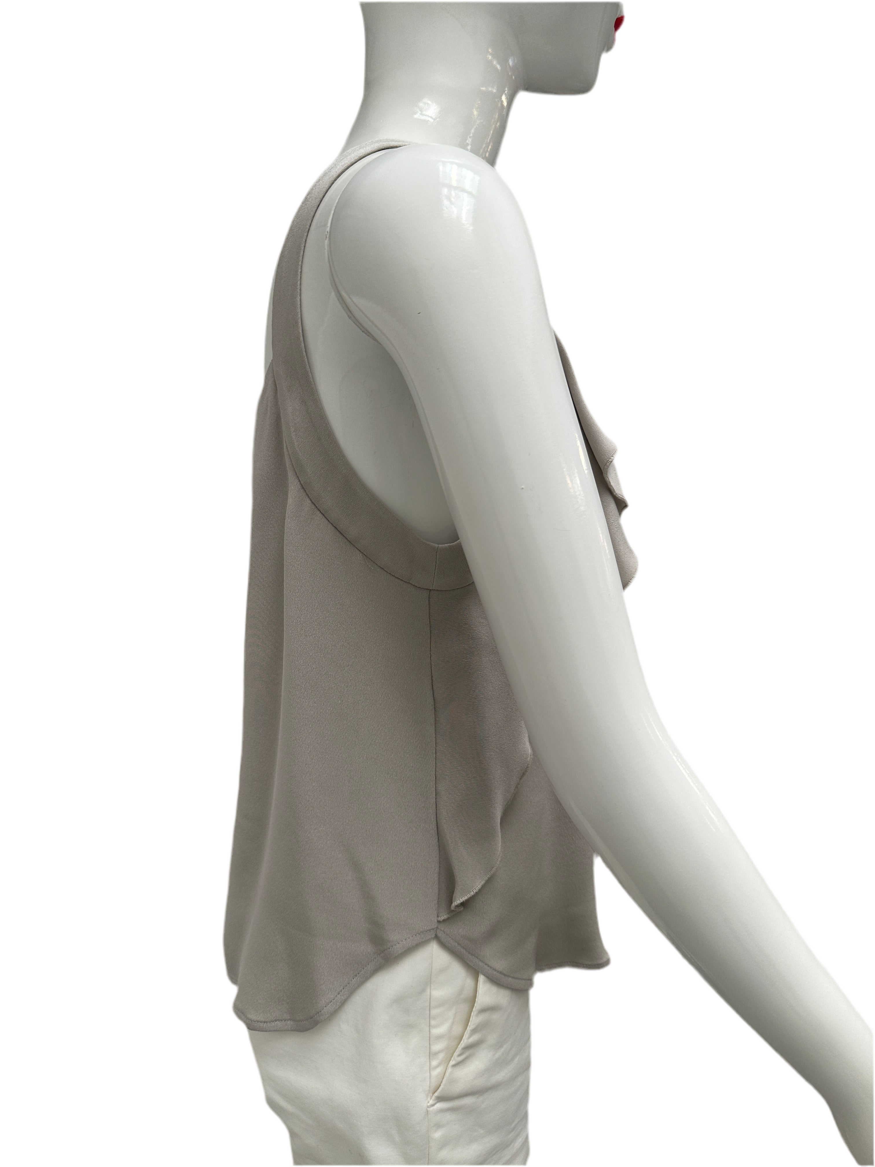 Rachel Comey taupe ruffled tank top - size 38
