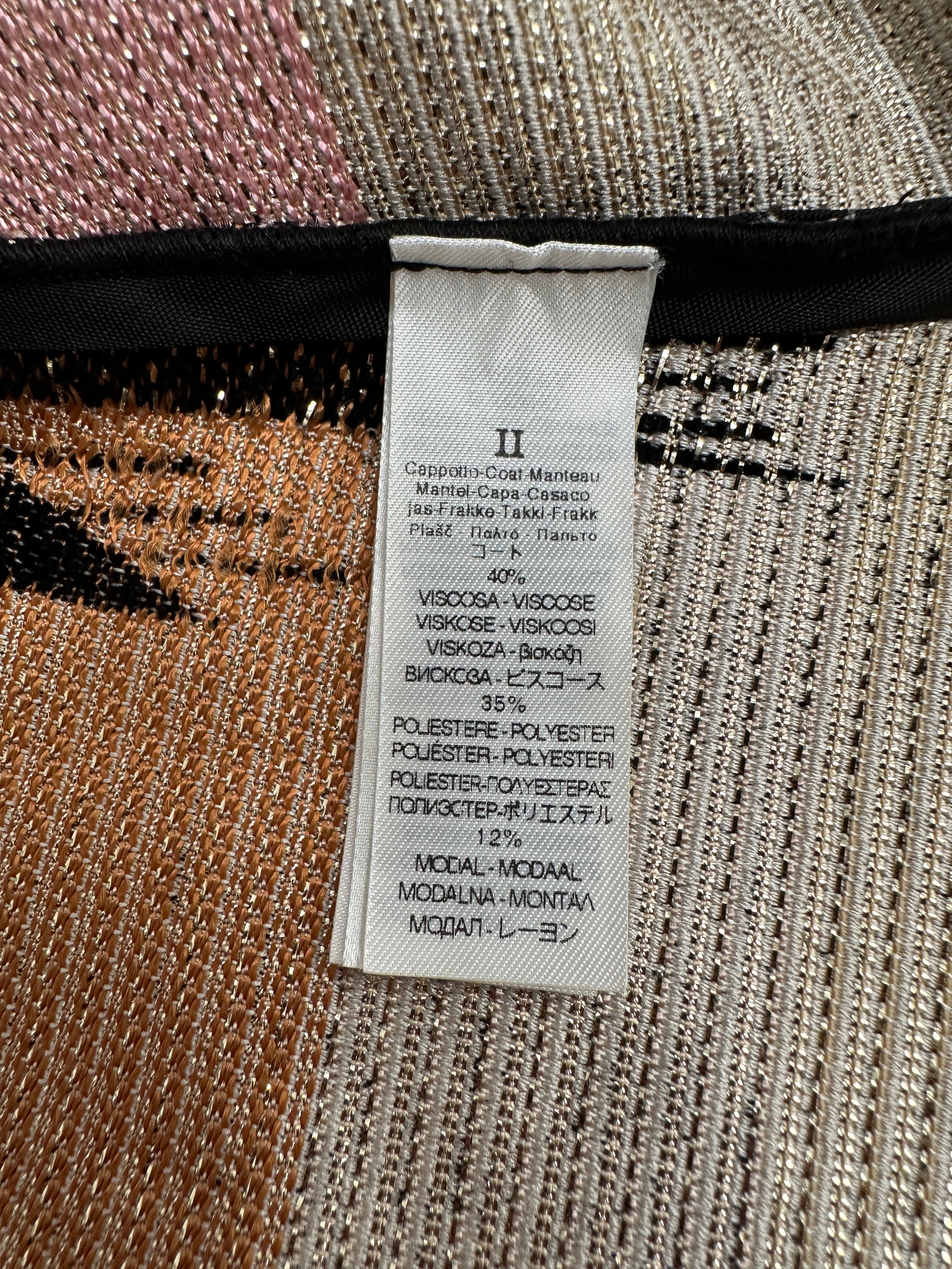 Forte_forte long jacquard coat with graphic pattern - size 2