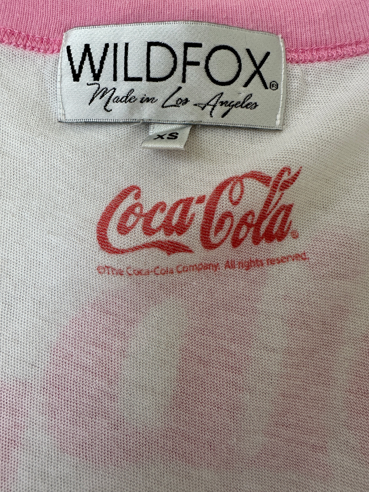 Wildfox White and Pink 'Diet Coke' t-shirt - size 34