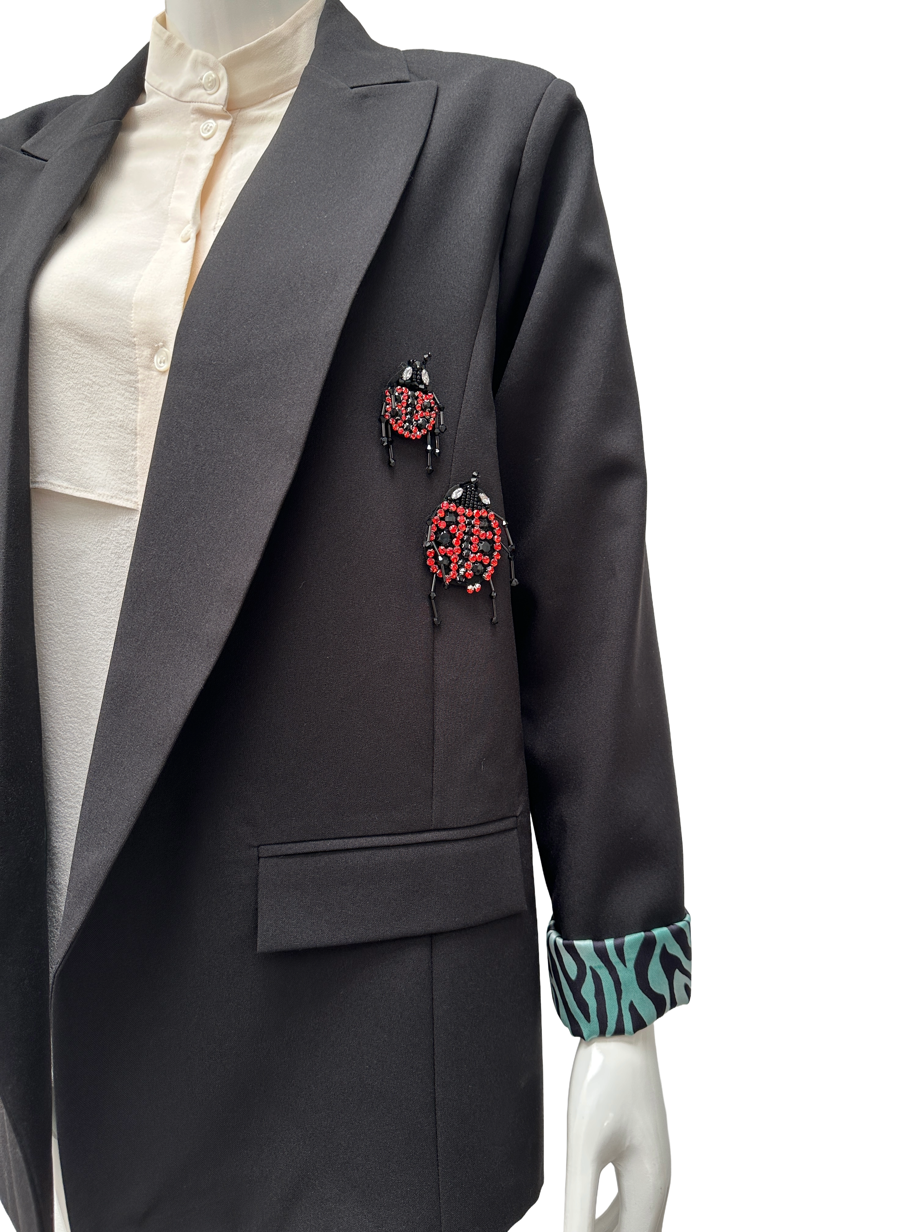 LeTrio black suit jacket open at the back - size 38