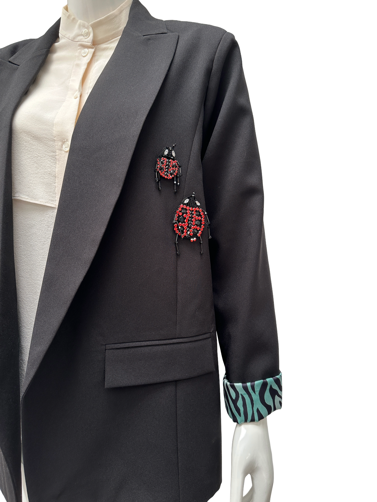 LeTrio black suit jacket open at the back - size 38