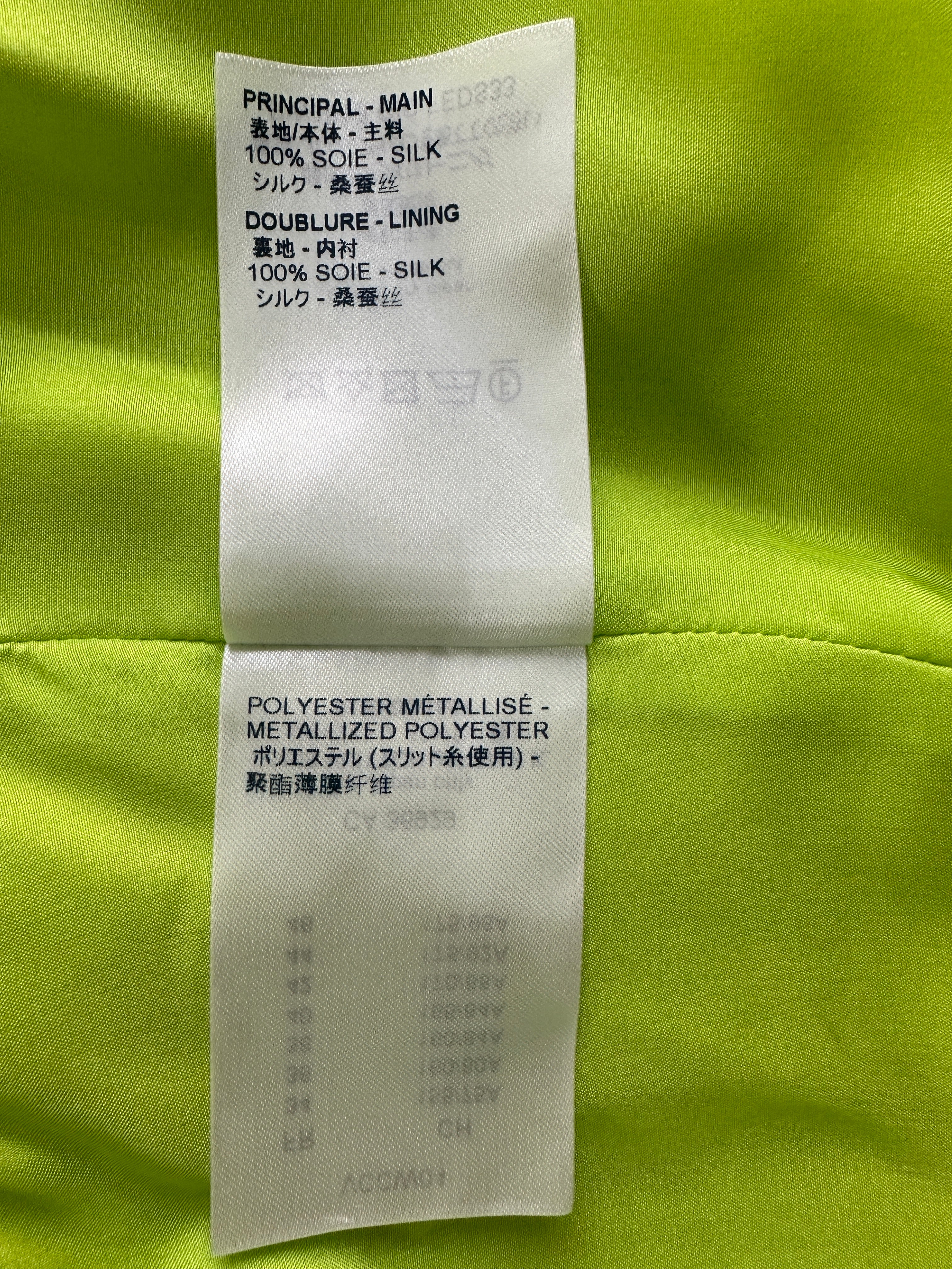 Louis Vuitton green cocktail dress with bare shoulder - size 34