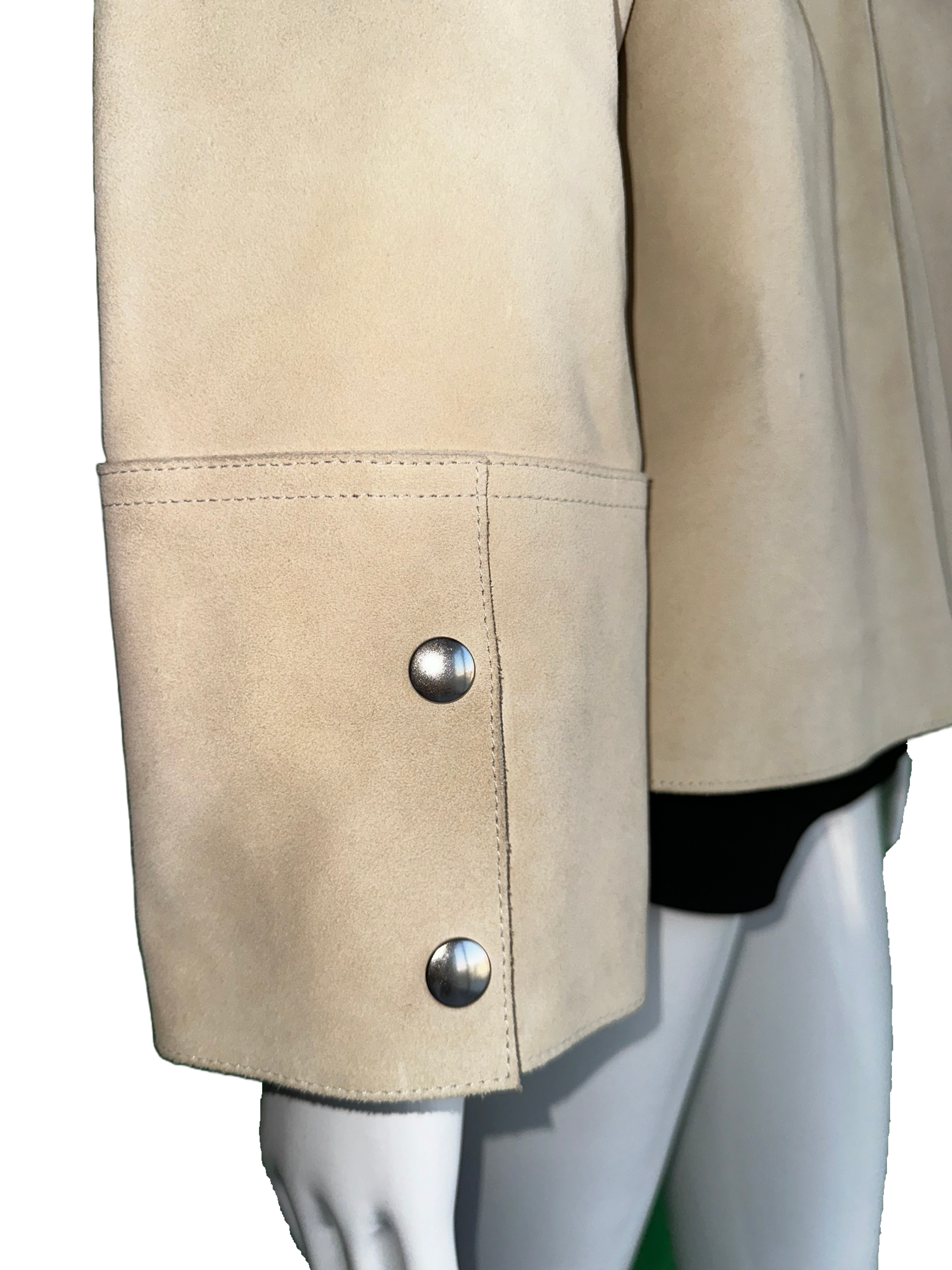 Gant leather jacket with silver details - size 36