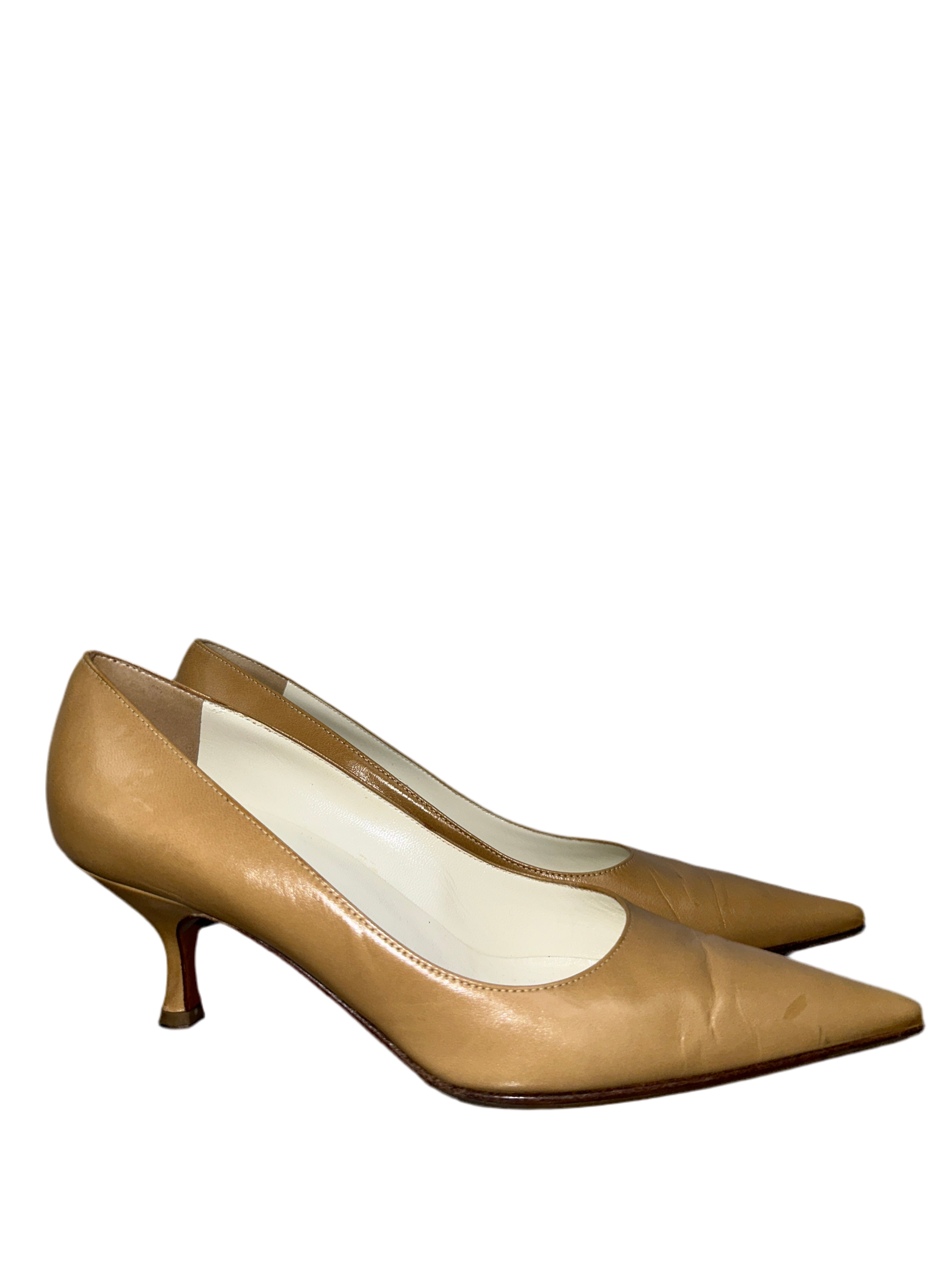Sergio Rossi camel pointed pumps - size 36