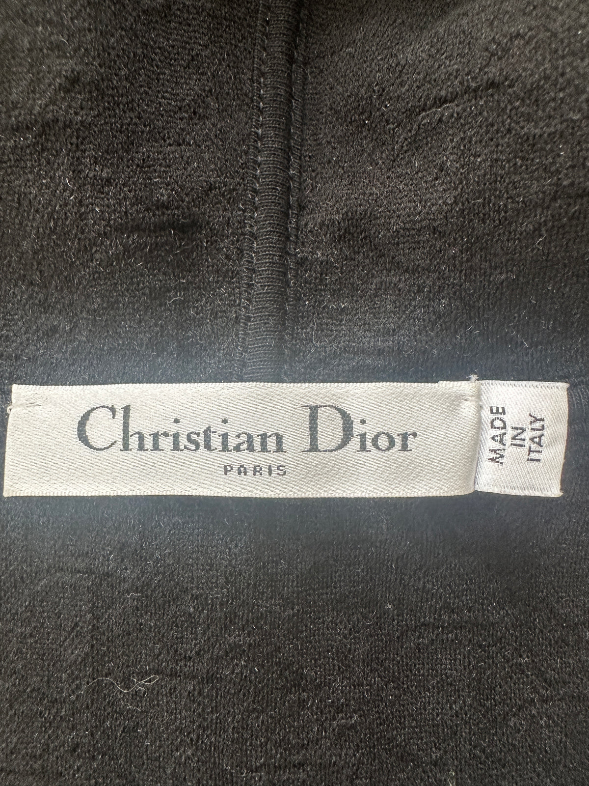 Dior black short-sleeve hoodie with embossed monogram - size 34