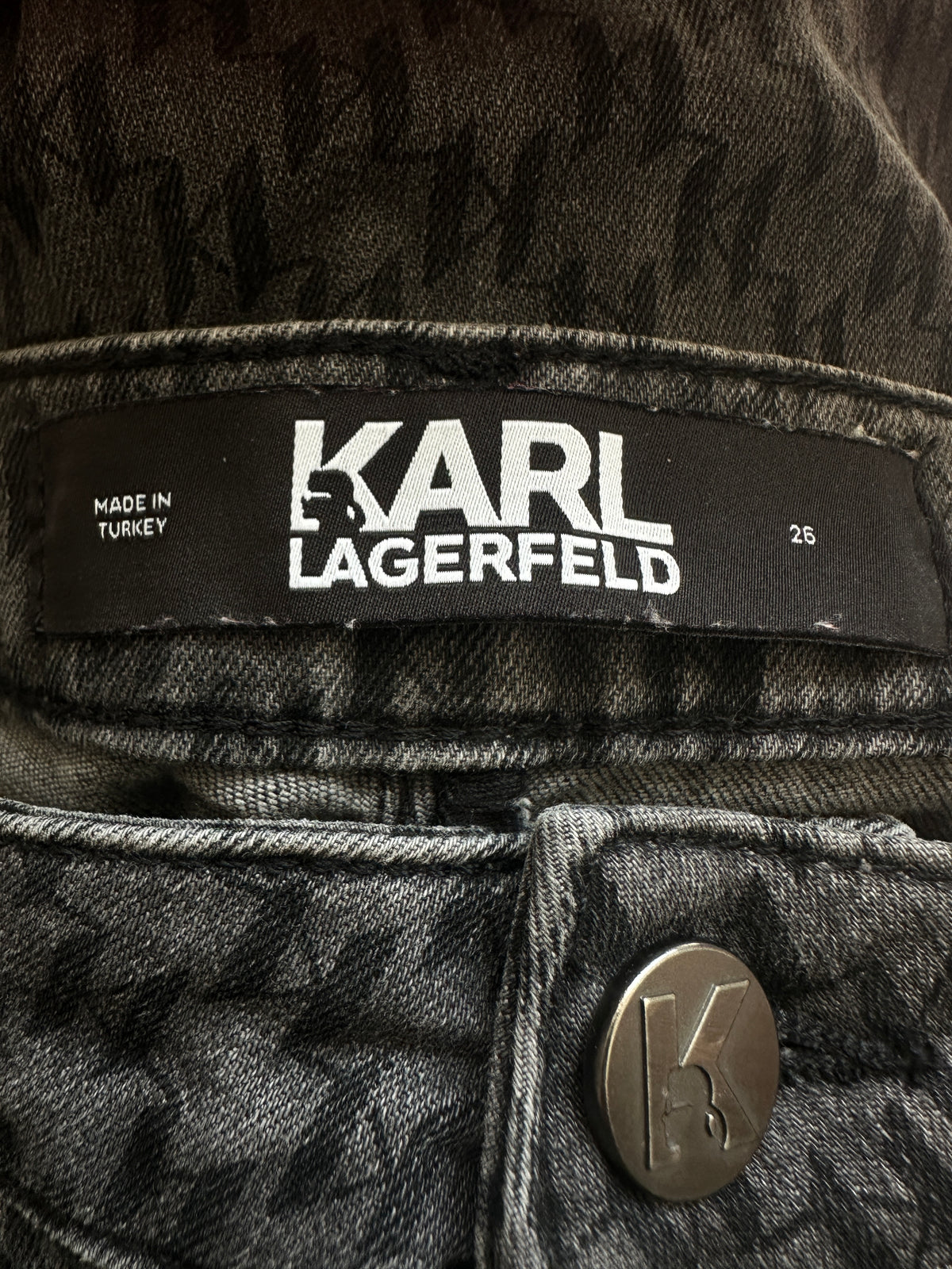 Karl Lagerfeld monogrammed pants - size 26