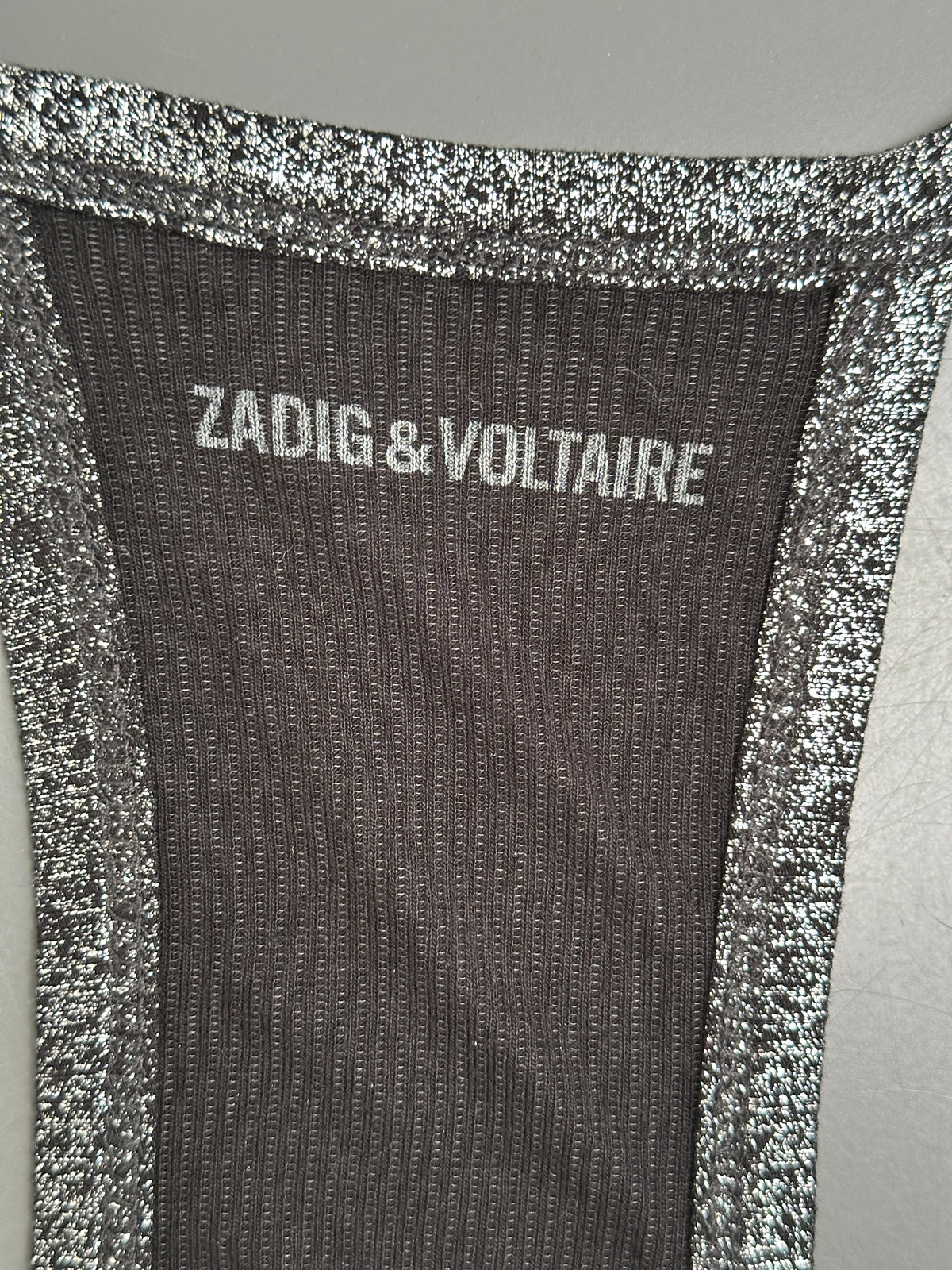 Zadig & Voltaire black shinny tank top - size 38