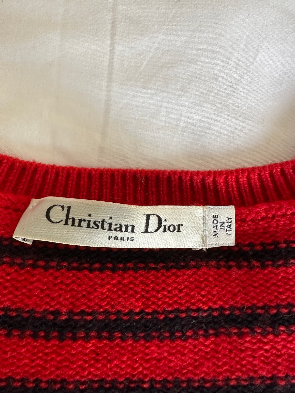 Dior black and red striped sweater - size 36