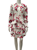 Ricci white dress floral pattern - size 38