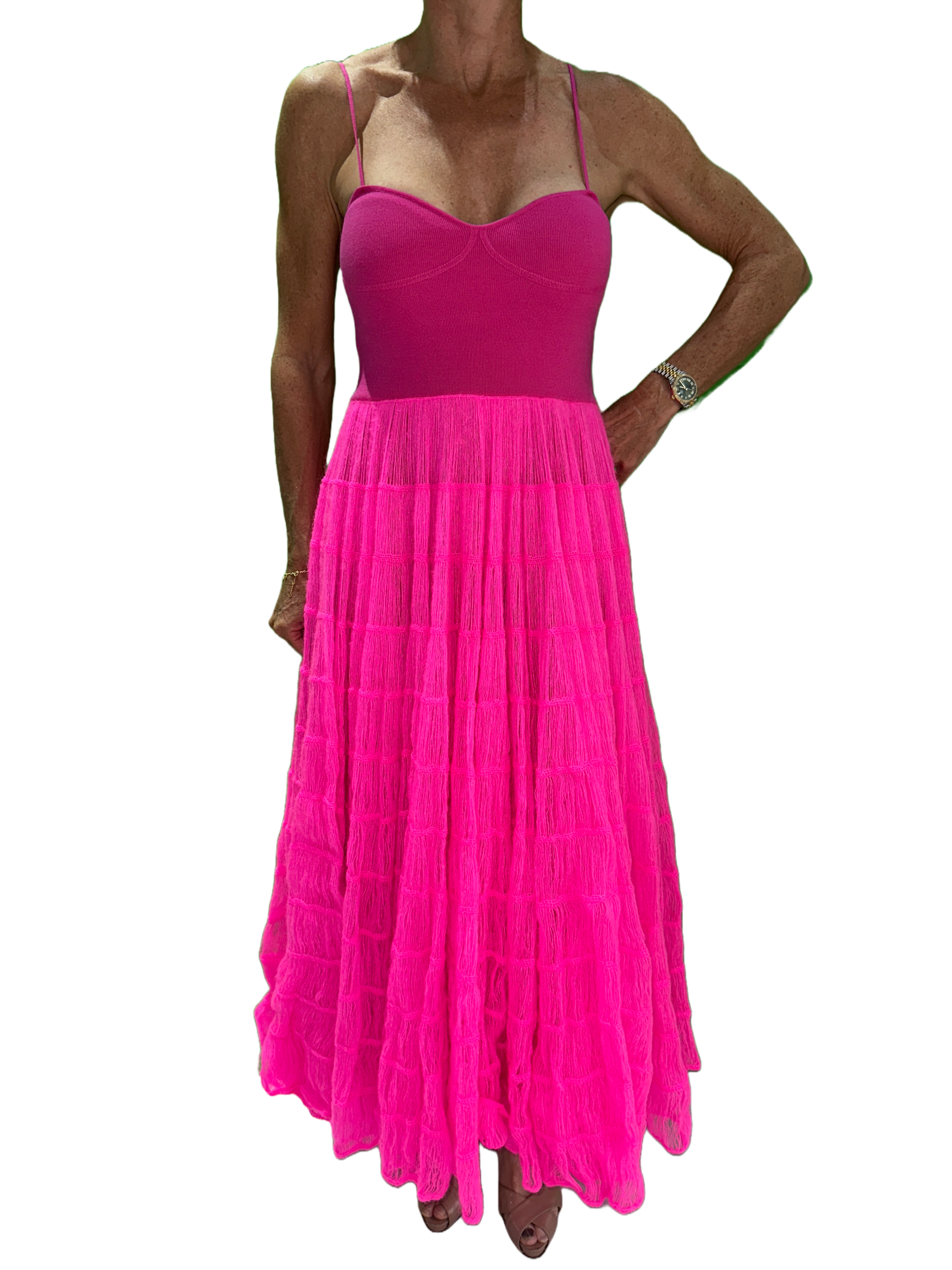 Red Valentino pink dress with wool stockings - size 36