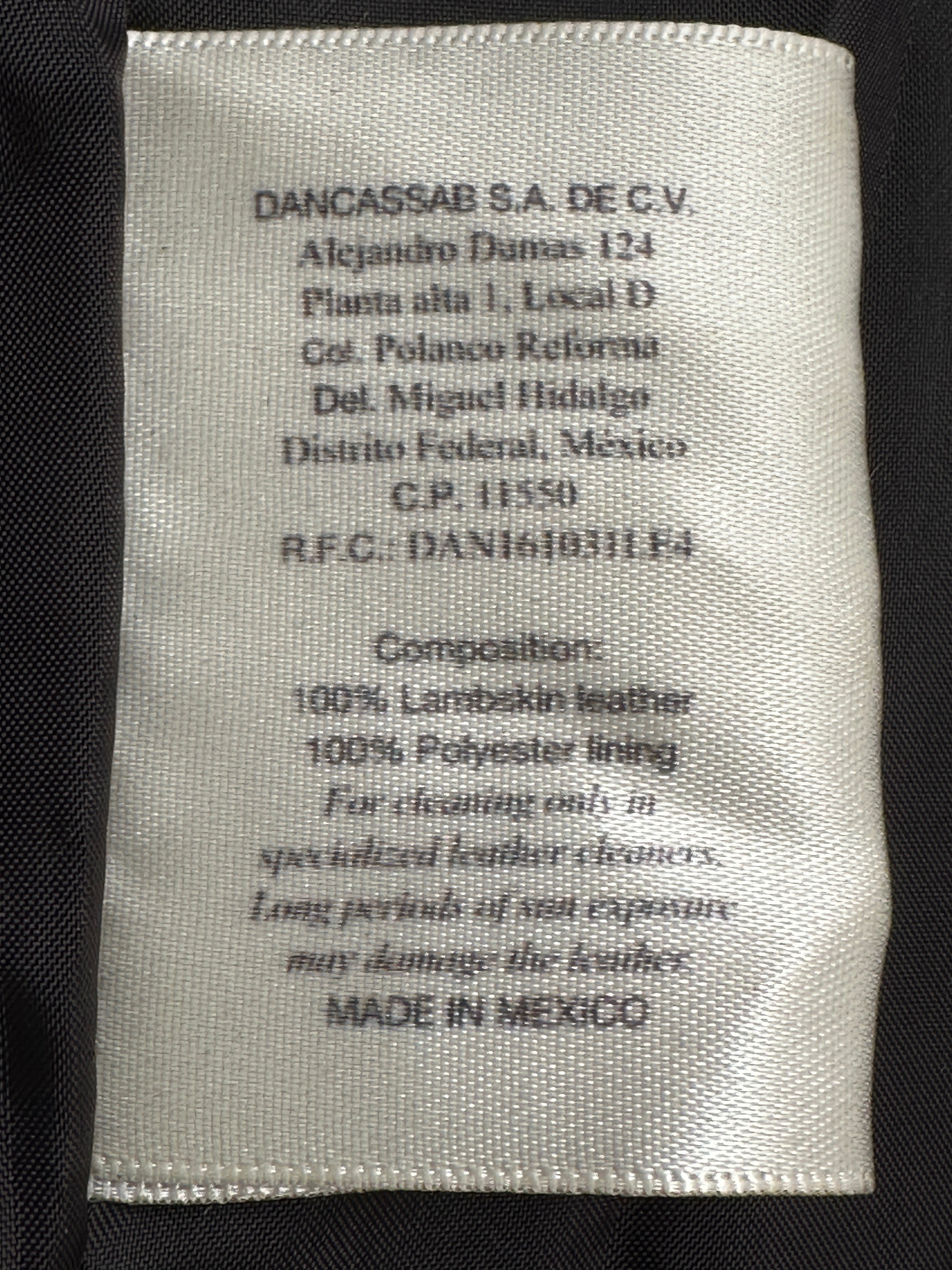 Dancassab leather shirt - size 38