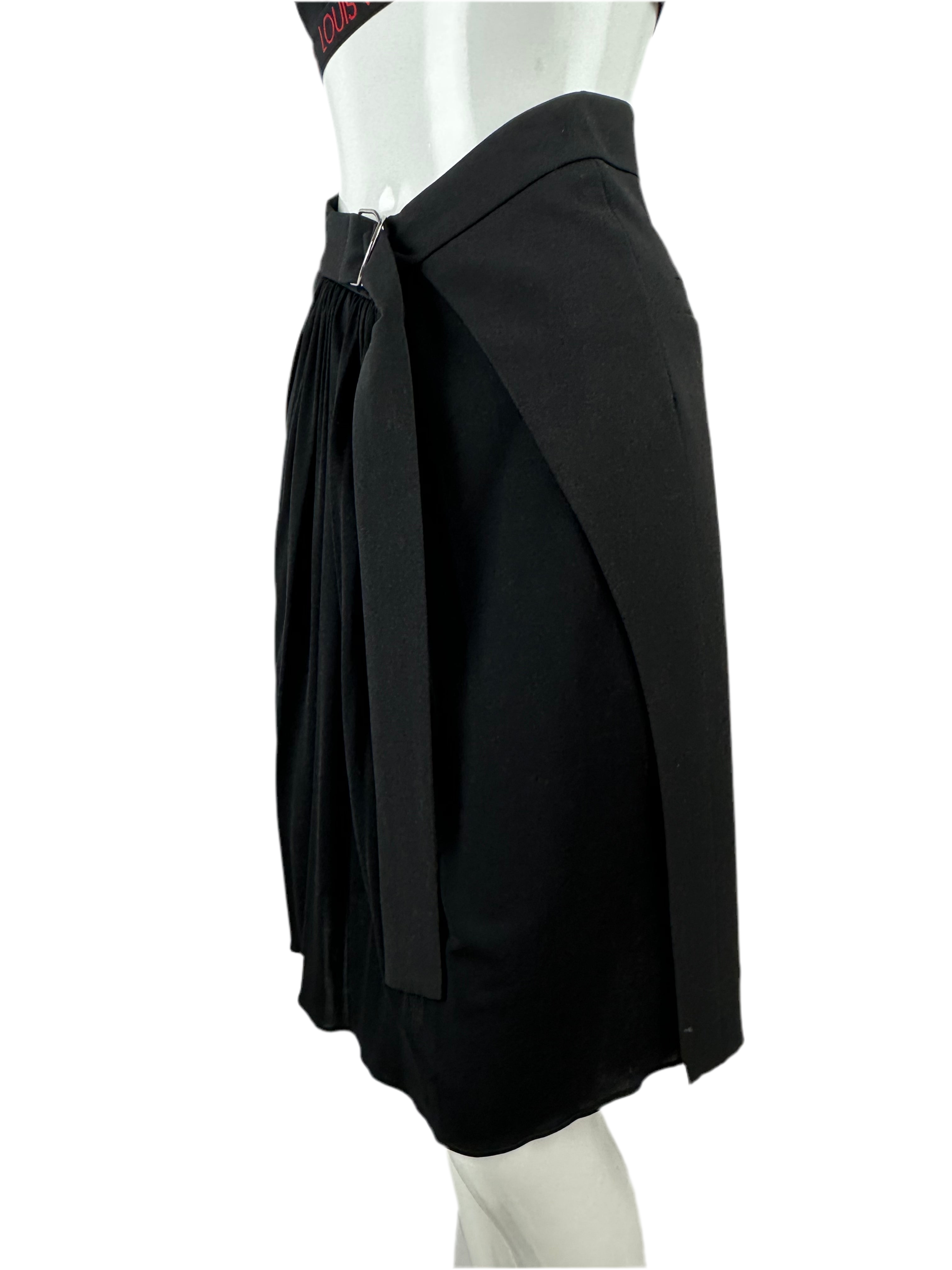 Louis Vuitton Bi-material black skirt - size 34