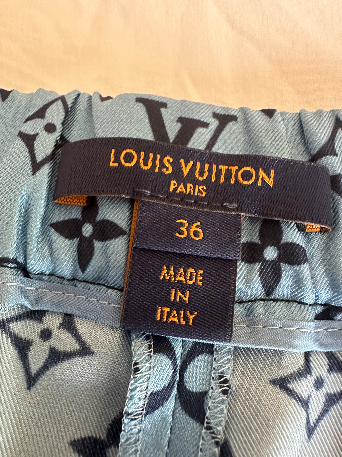 Louis Vuitton blue monogrammed shorts - size 36