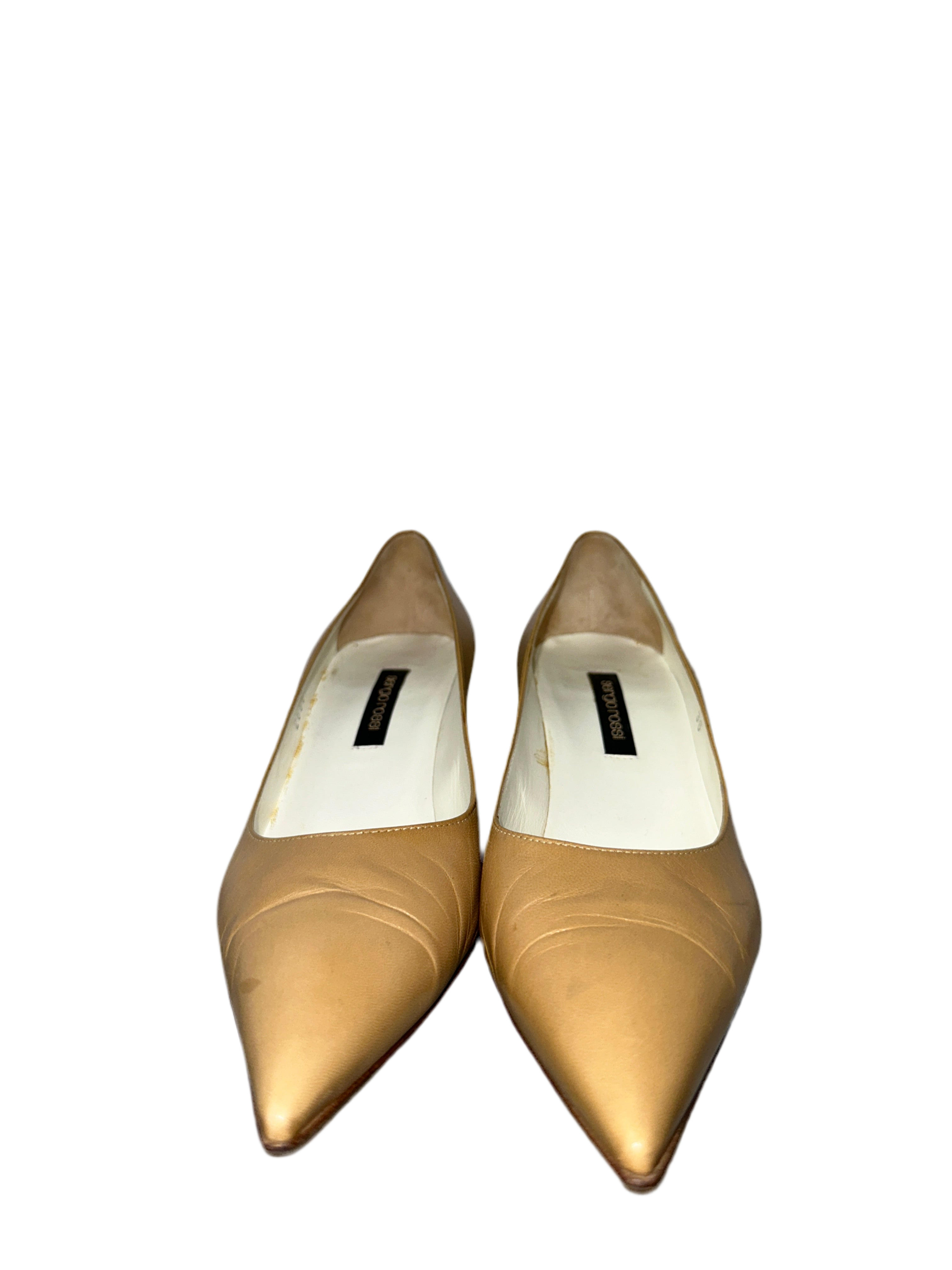 Sergio Rossi camel pointed pumps - size 36