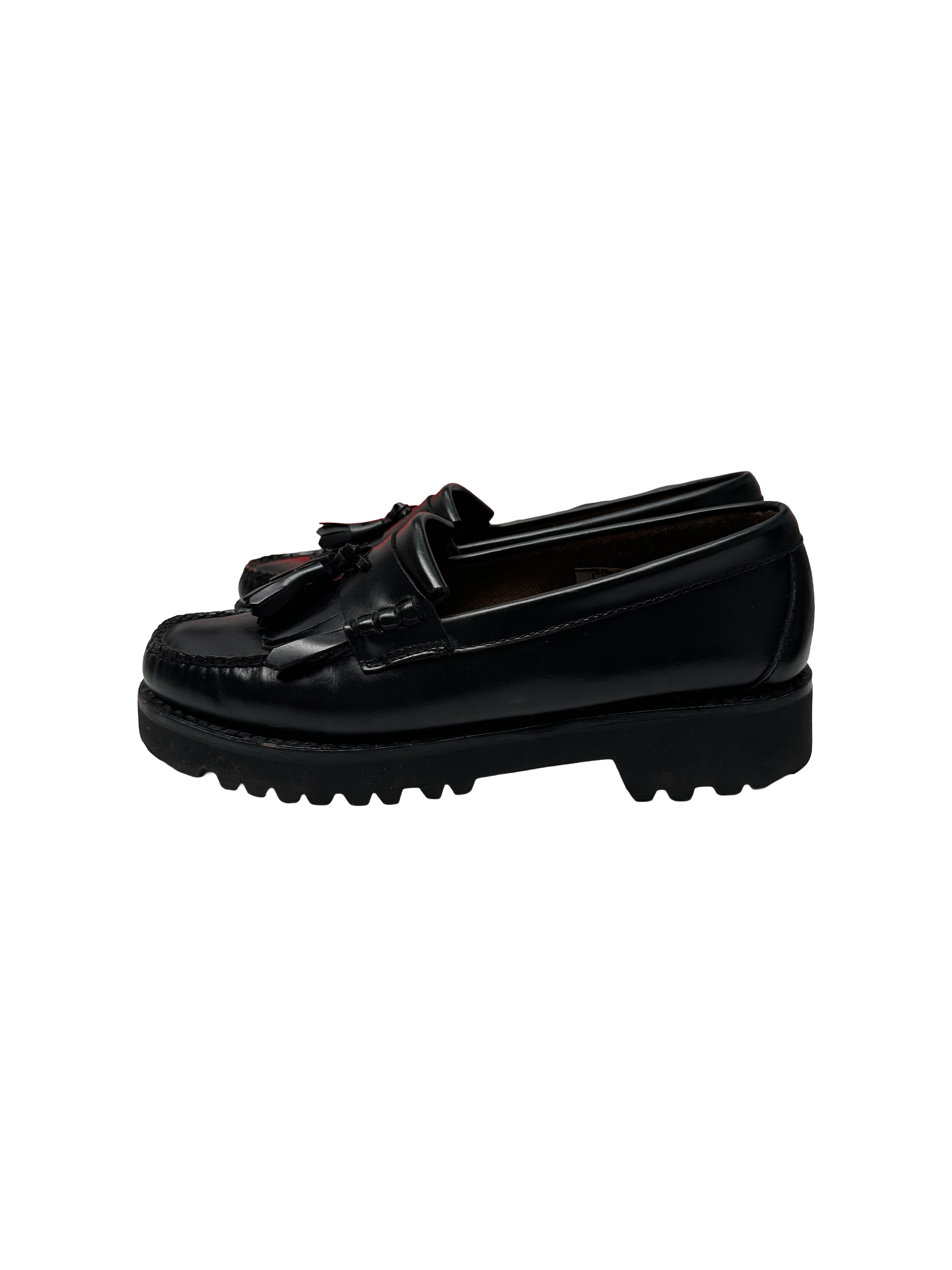 G.H Bass Weejuns black chunky tassel loafers - size 37