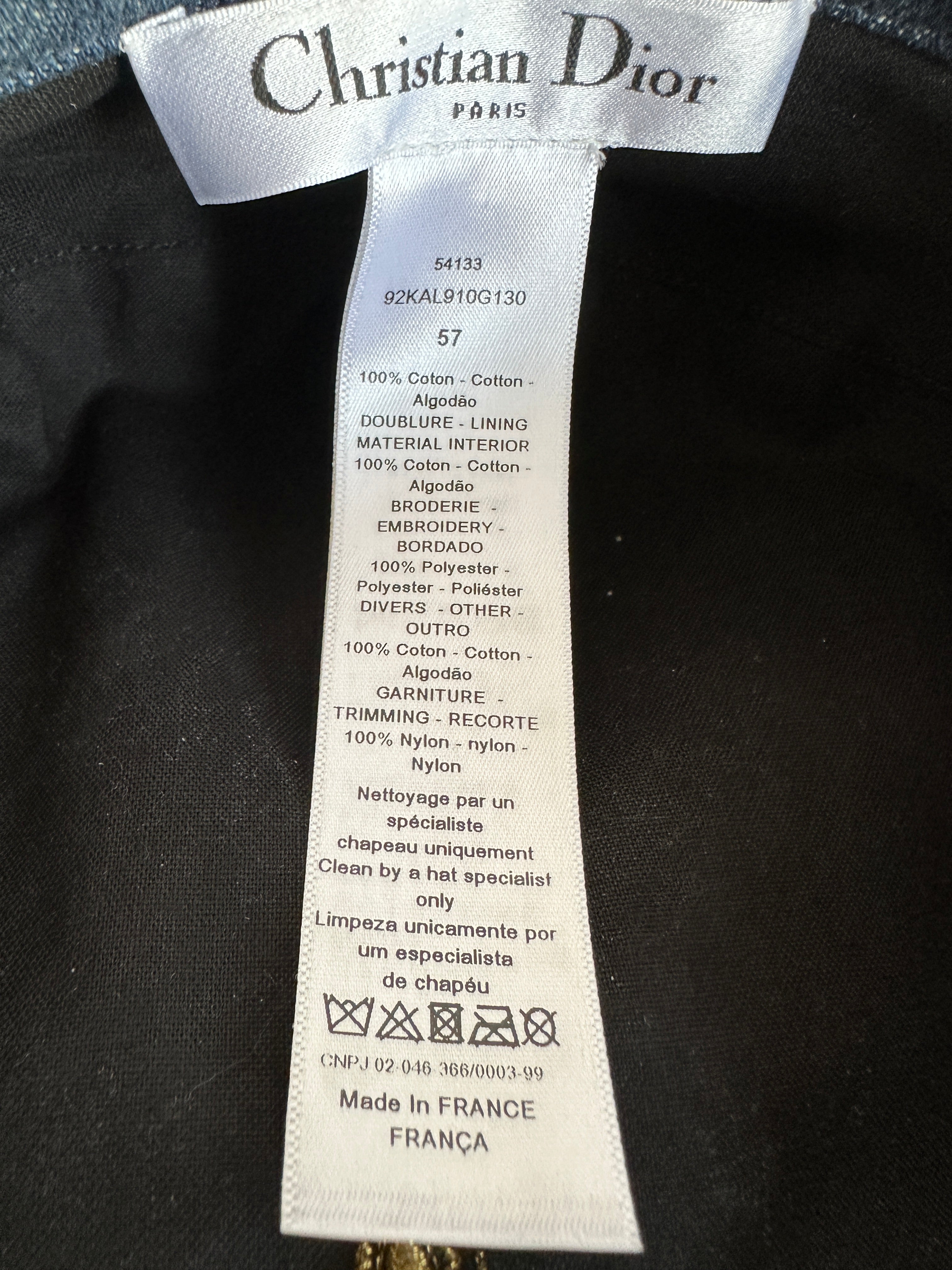 Dior denim beret - size 57