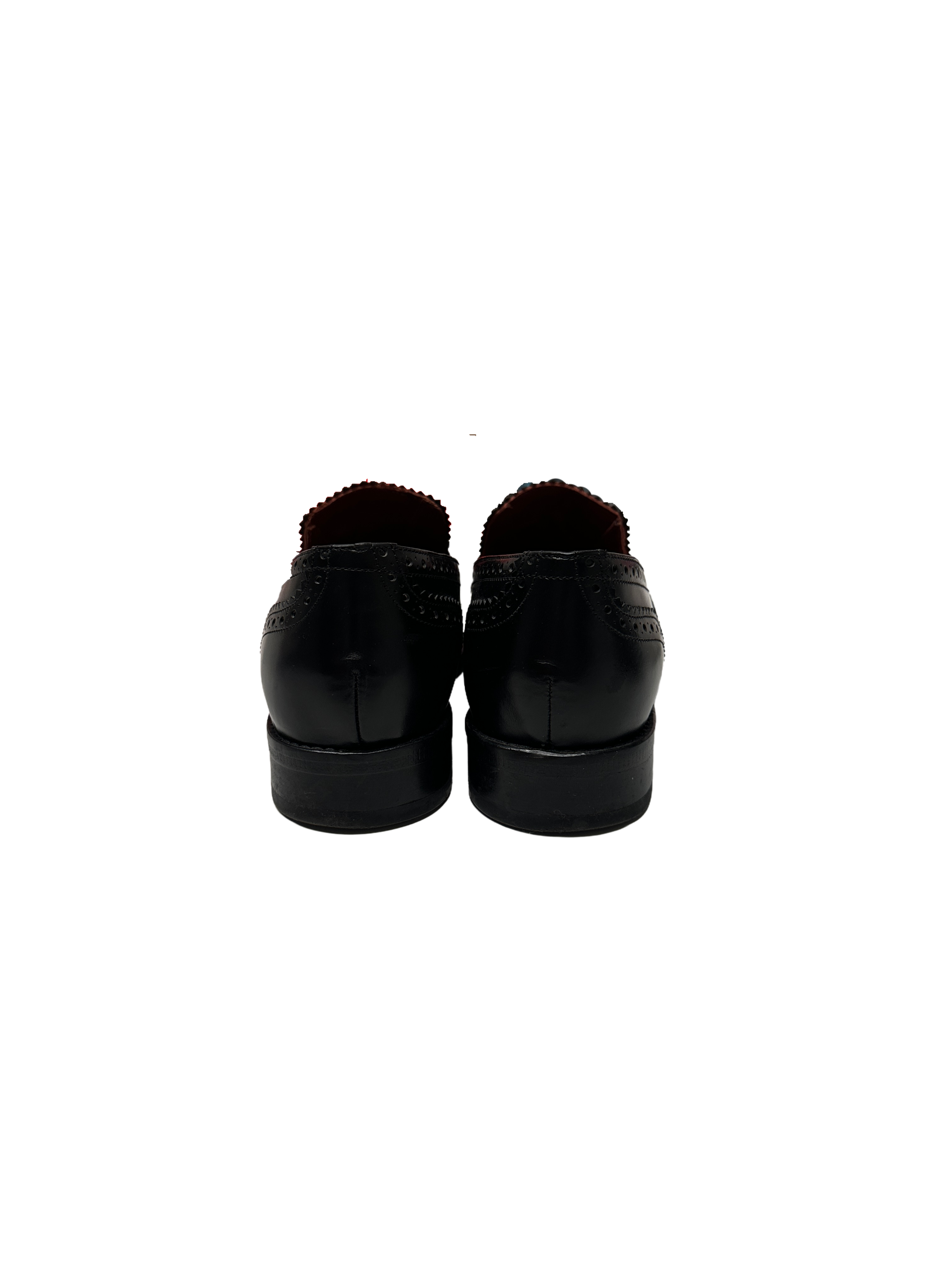 Colisee Paris black leather tassel brogue loafers - size 37