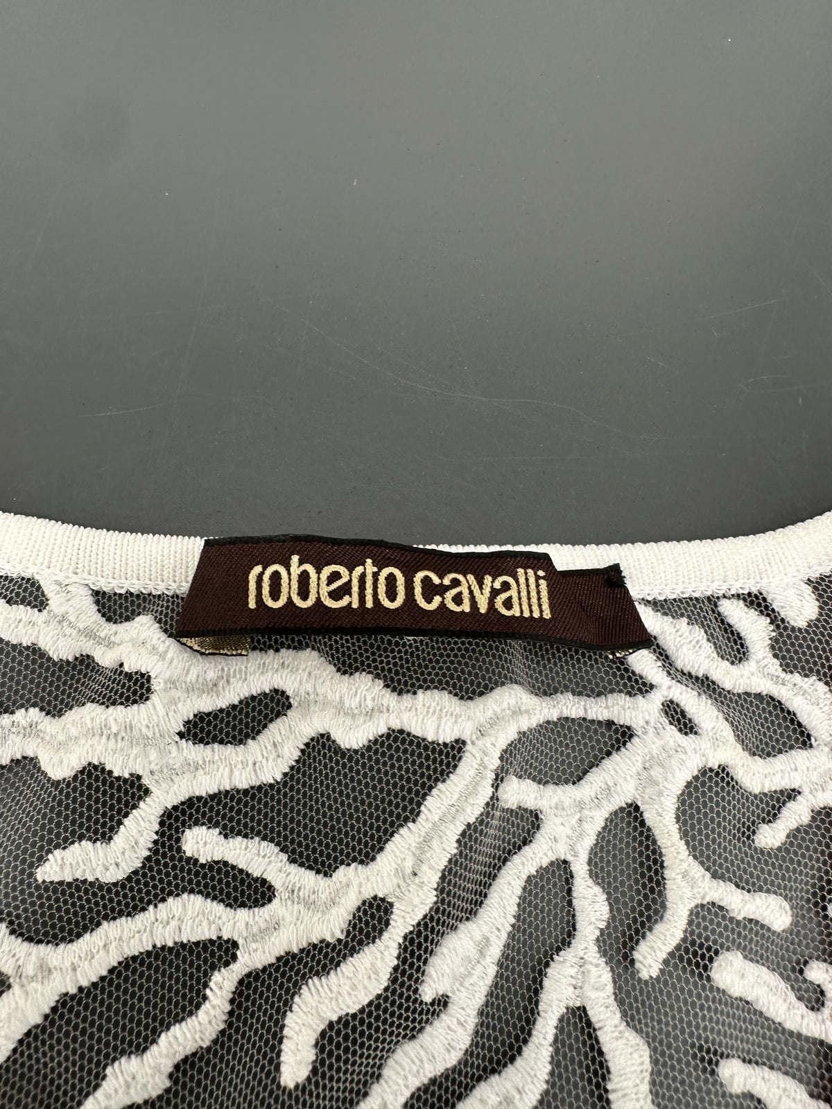 Roberto Cavalli coral jacquard top - size 38