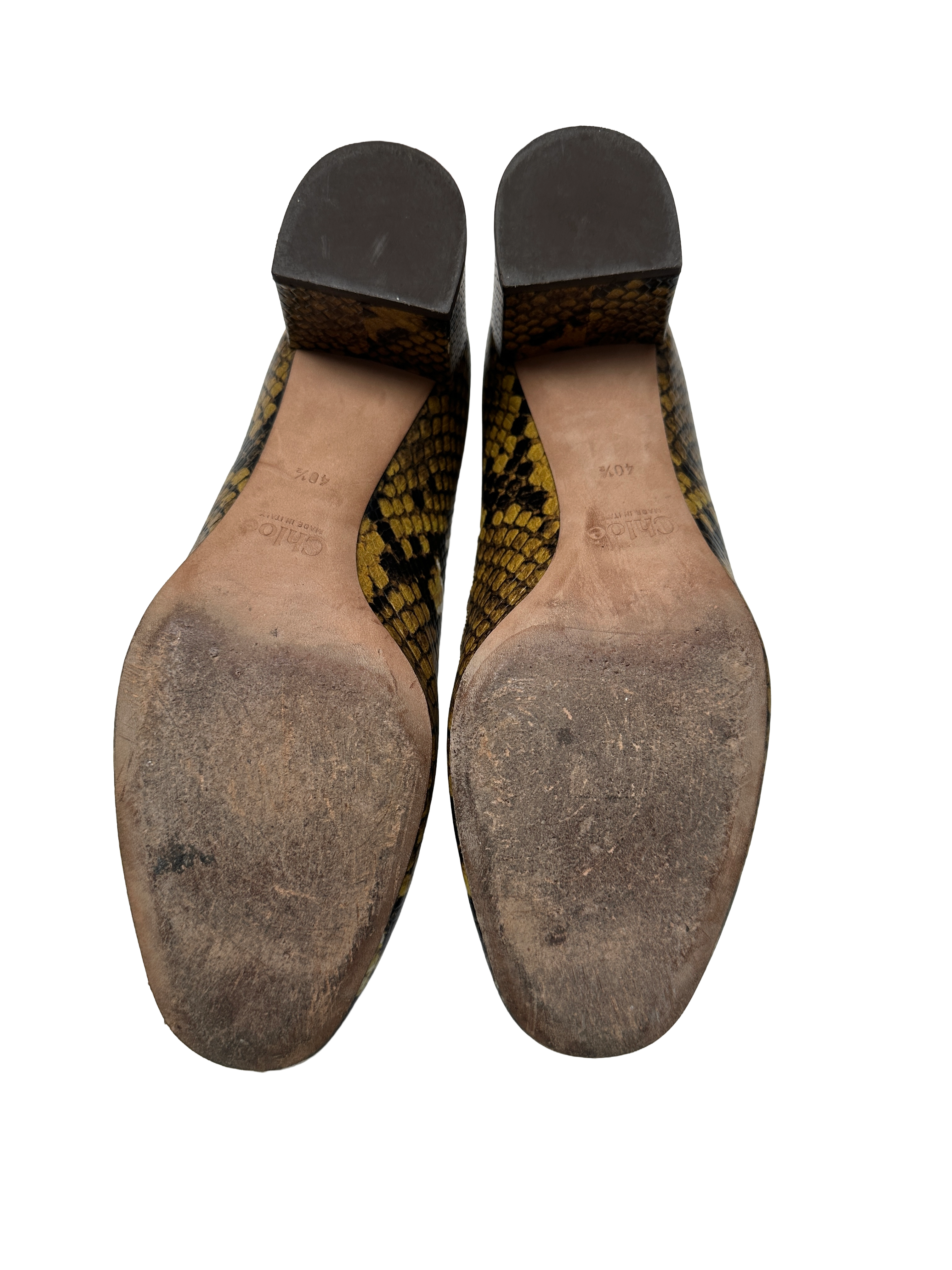 Chloe python effect leather pumps - size 40.5