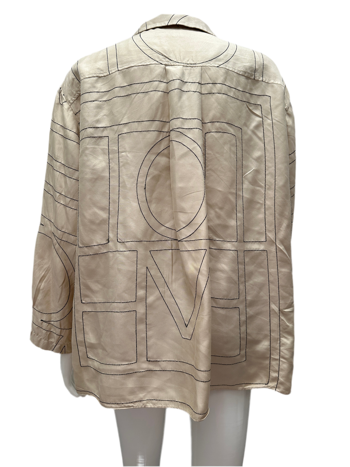 Toteme monogram silk pj top - size 36