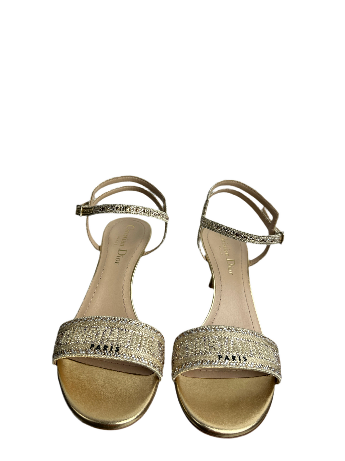 Dior Dway heeled sandal gold ton - size 36