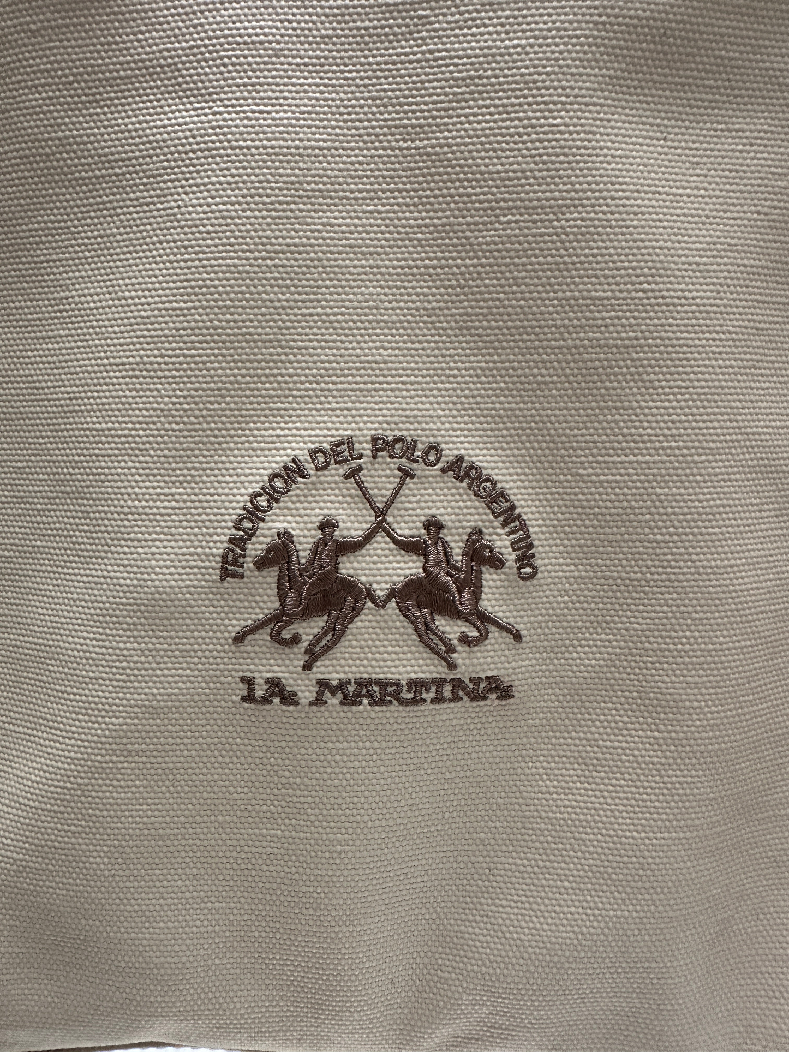 La Martina cream tote bag