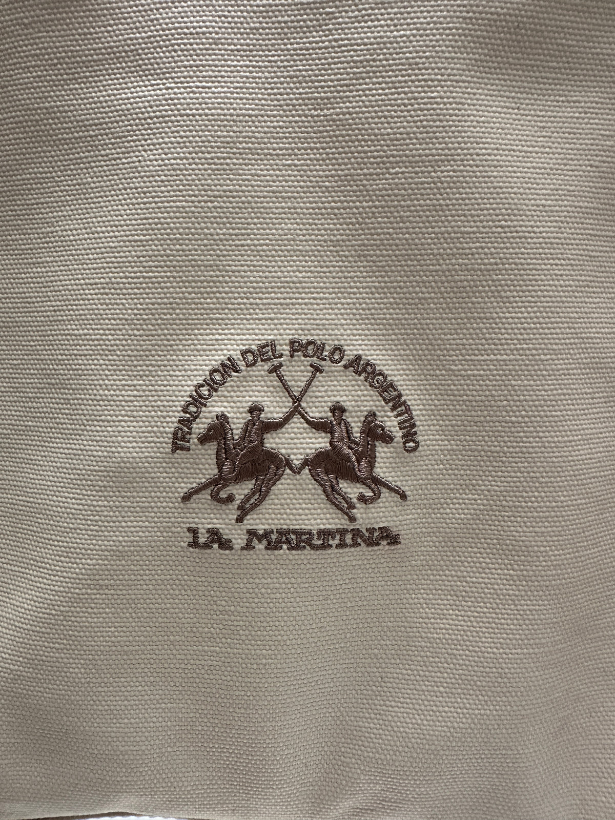 La Martina cream tote bag