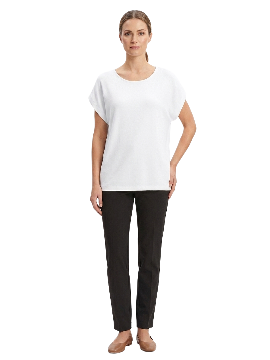 Vince white minimal short sleeve top - size M
