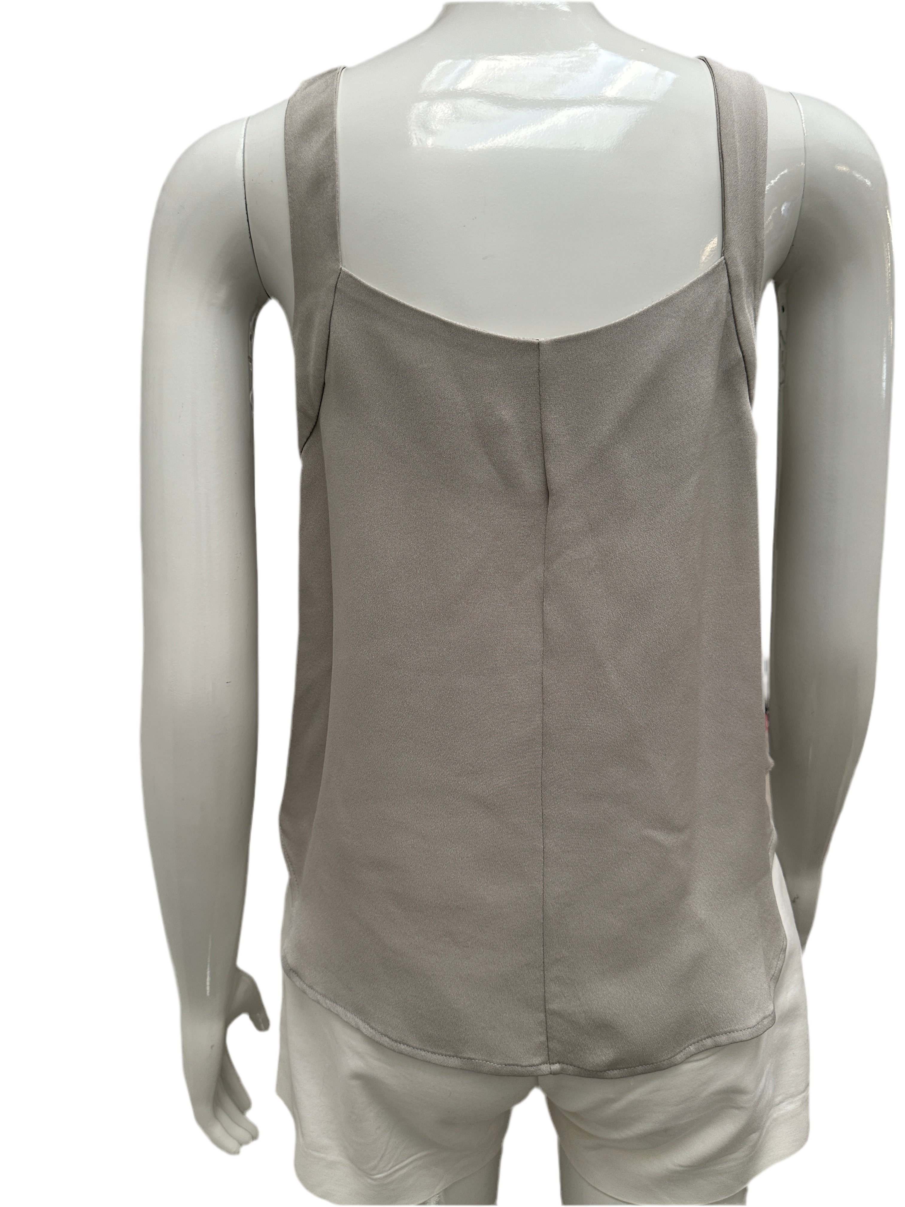Rachel Comey taupe ruffled tank top - size 38