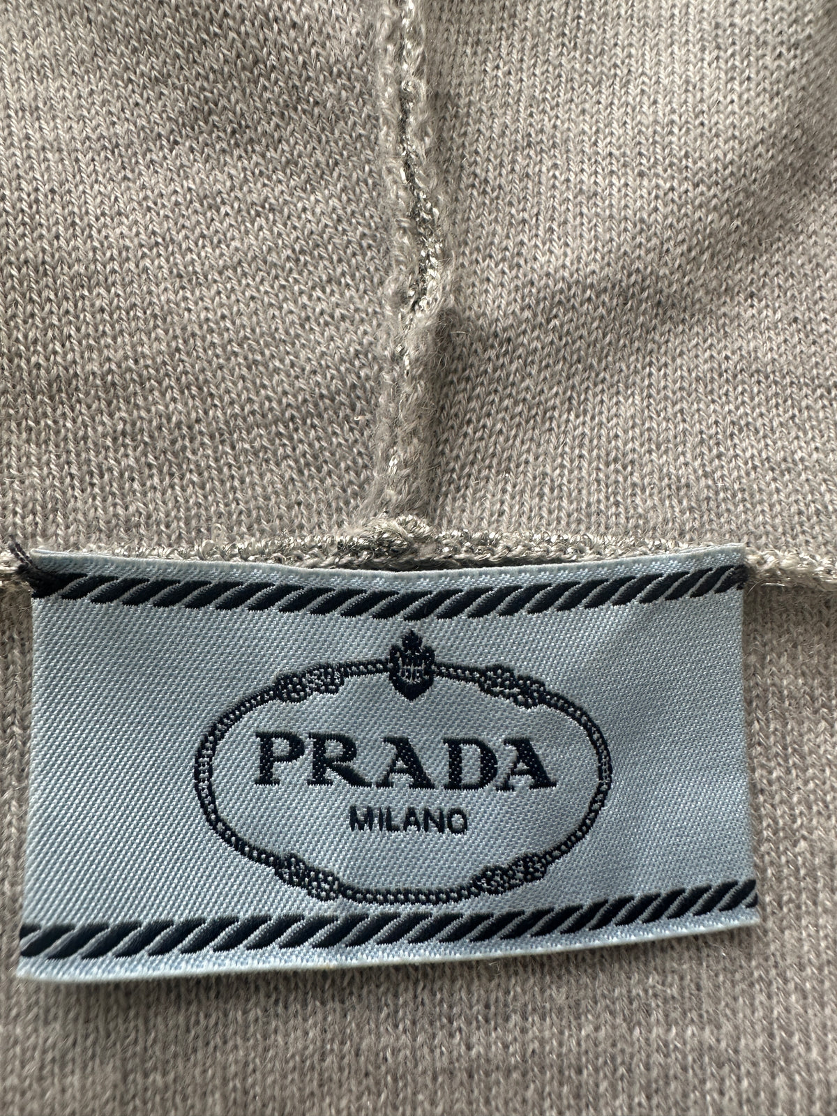 Prada silver hooded zip vest with black logo - size 42