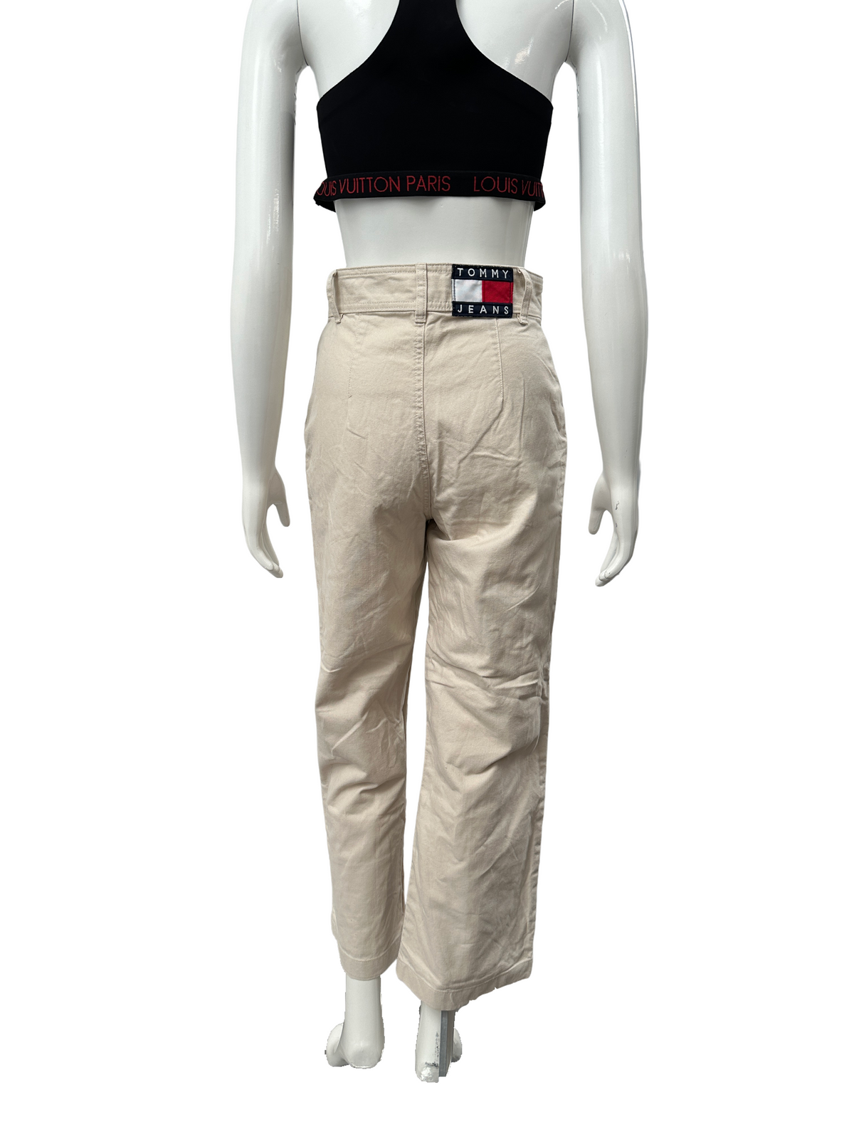 Tommy Hilfiger jeans beige super high rise straight - size W25 L32