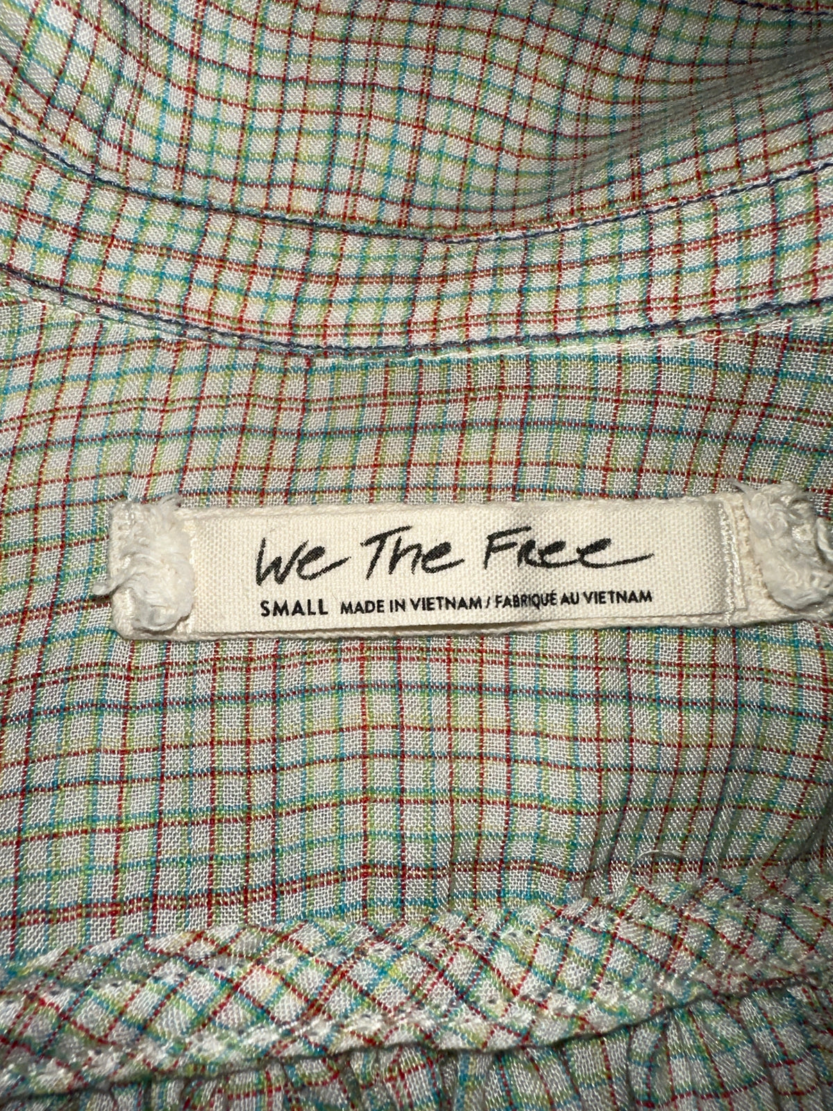 We the free plaid blouse - size 36