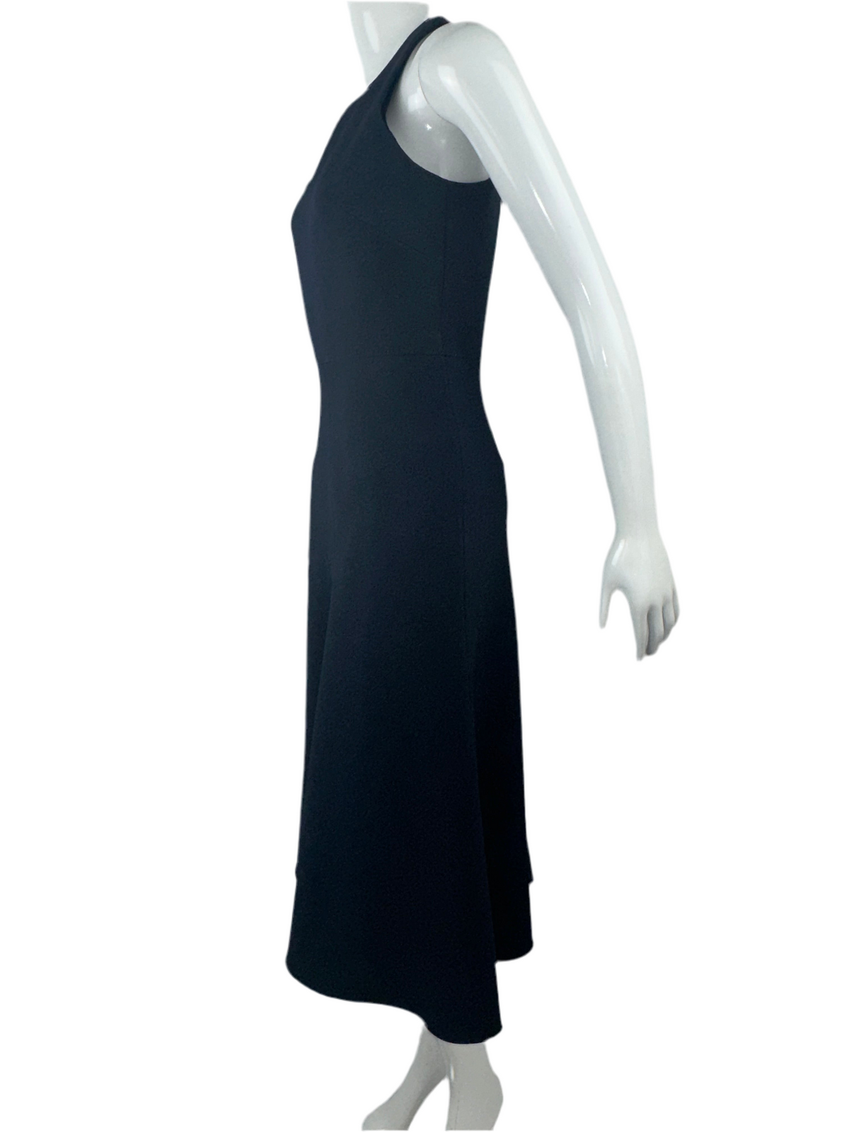 Dior sleeveless midnight blue dress in wool/silk  - size 36 FR