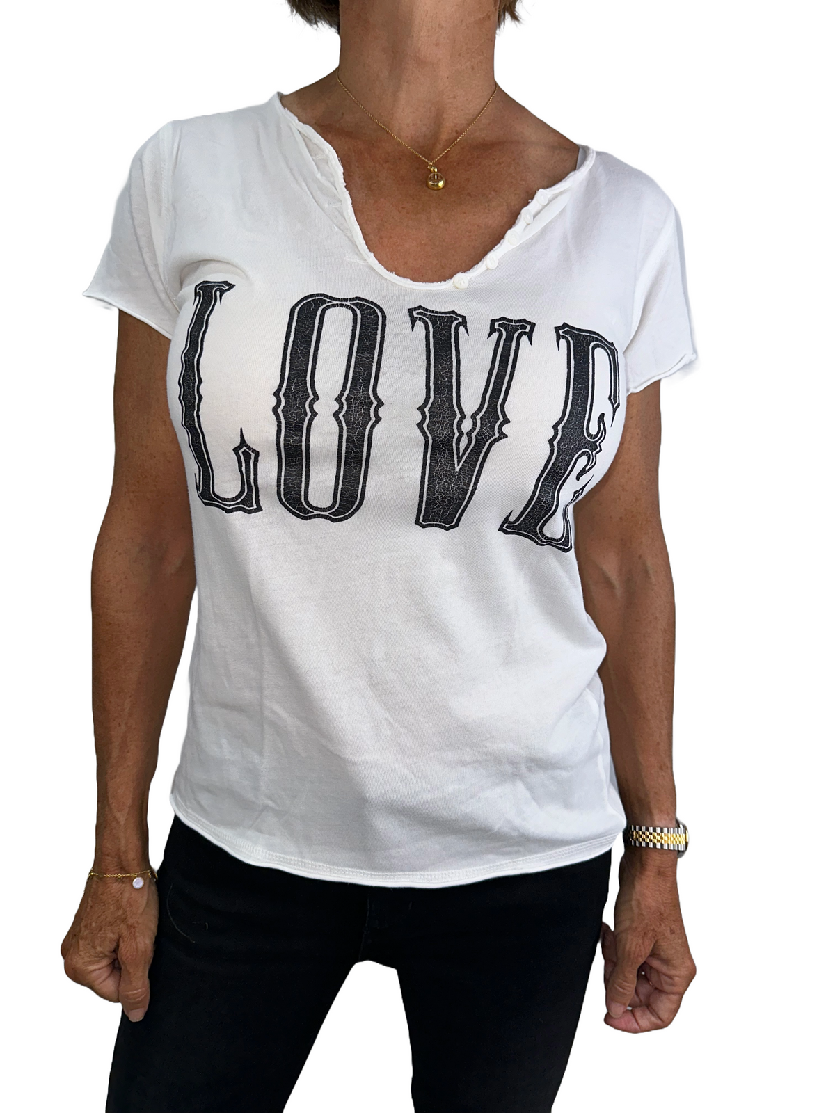 Zadig & Voltaire white "Love" t-shirt - size 34