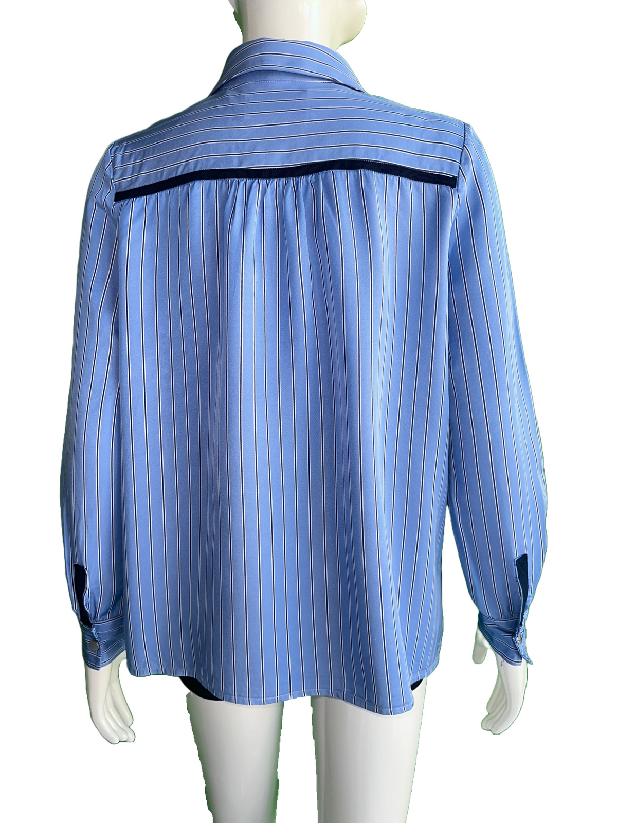 Ba&sh blue striped shirt with silver buttons - size 36