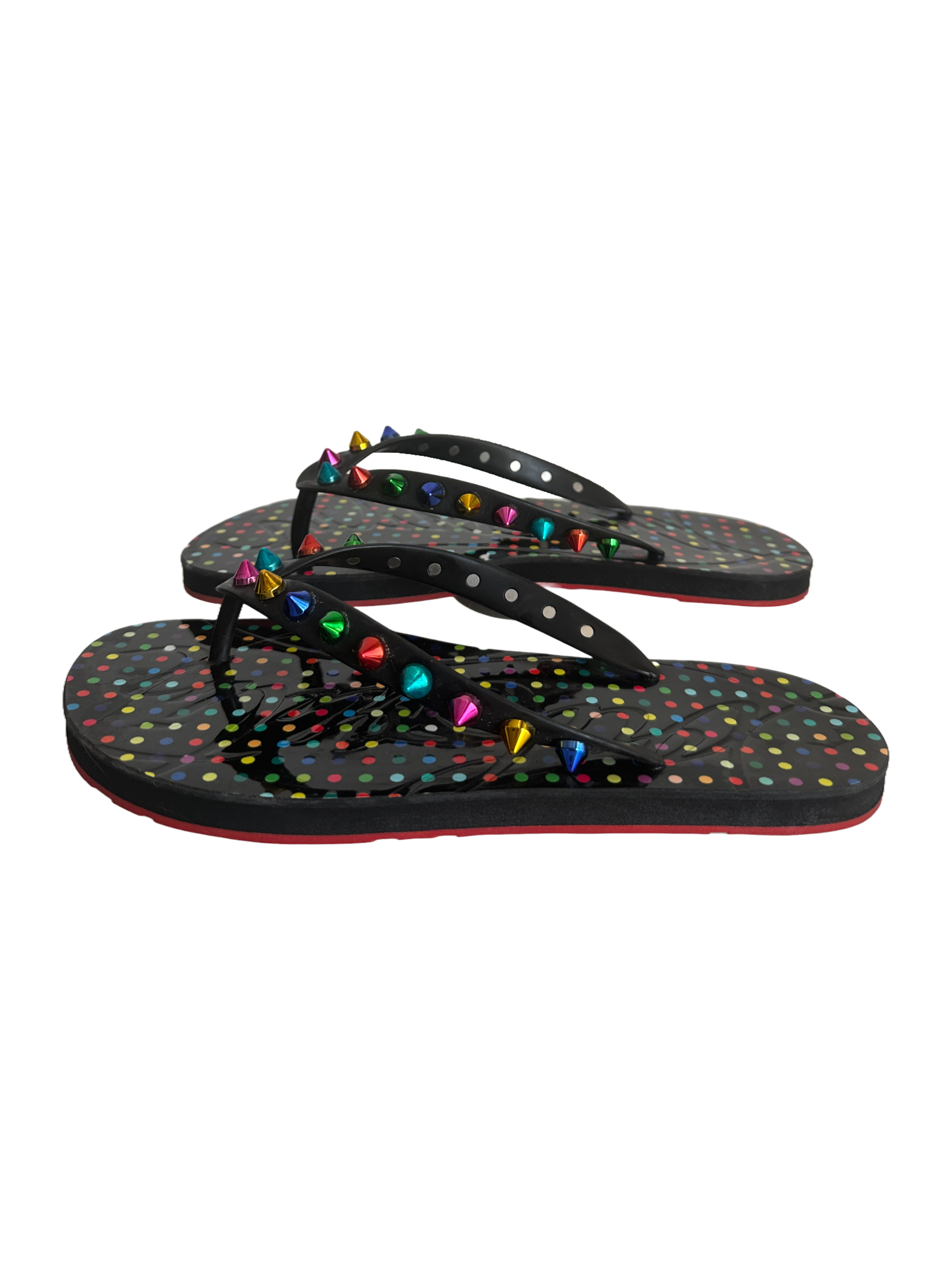 Louboutin flip spikes thong sandals - size 37