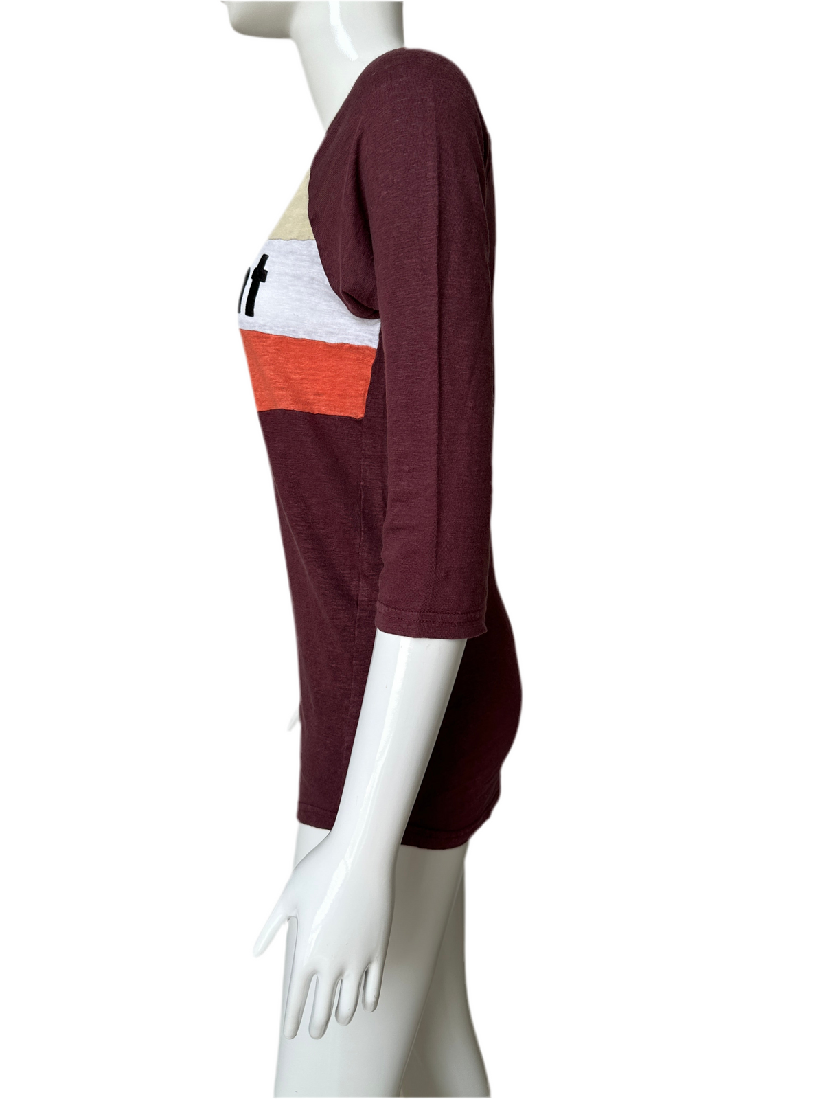 Isabel Marant Etoile Burgundy half sleeve t-shirt - size 36