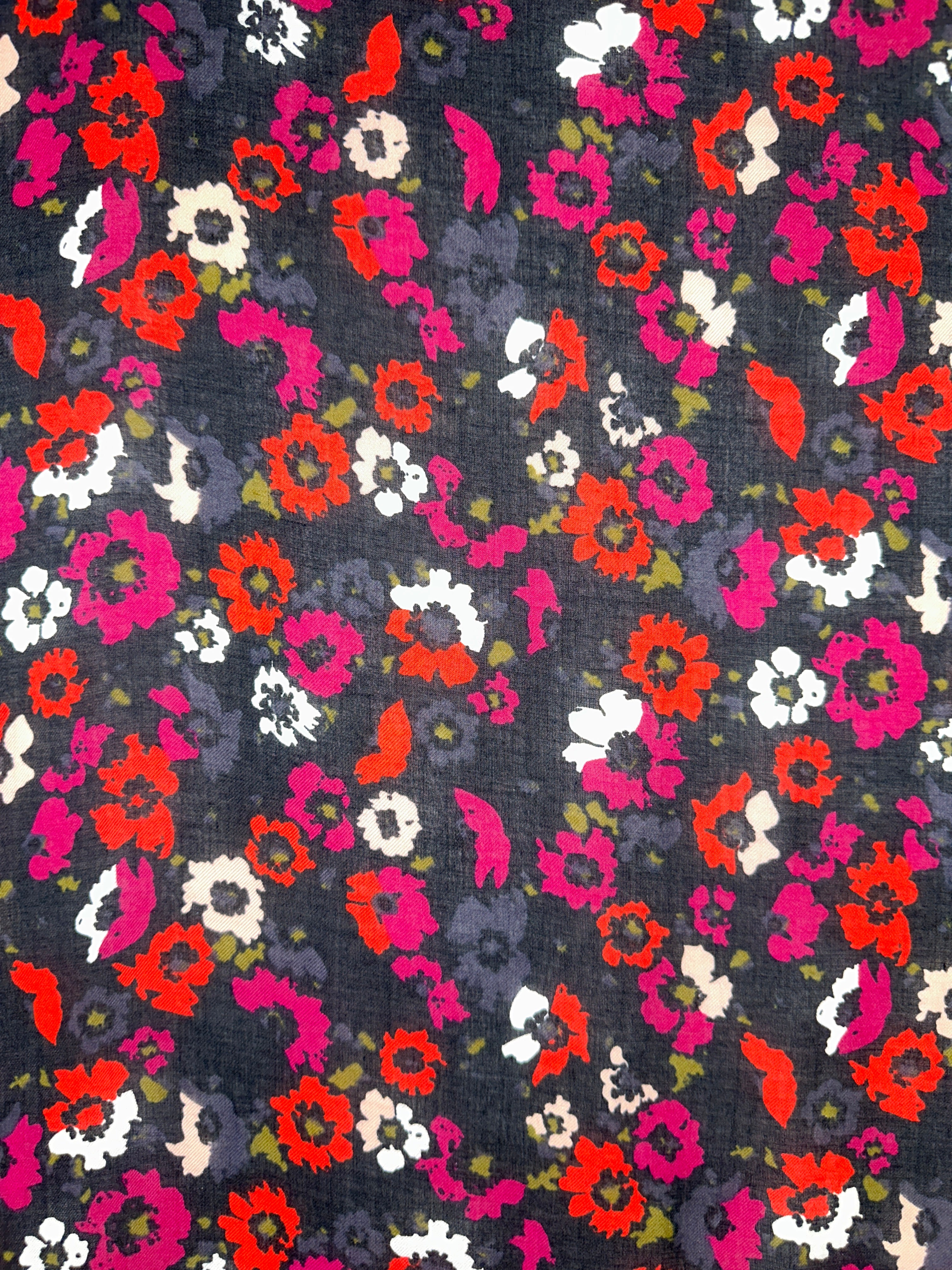 Comptoir des cotonniers scarf red flower pink