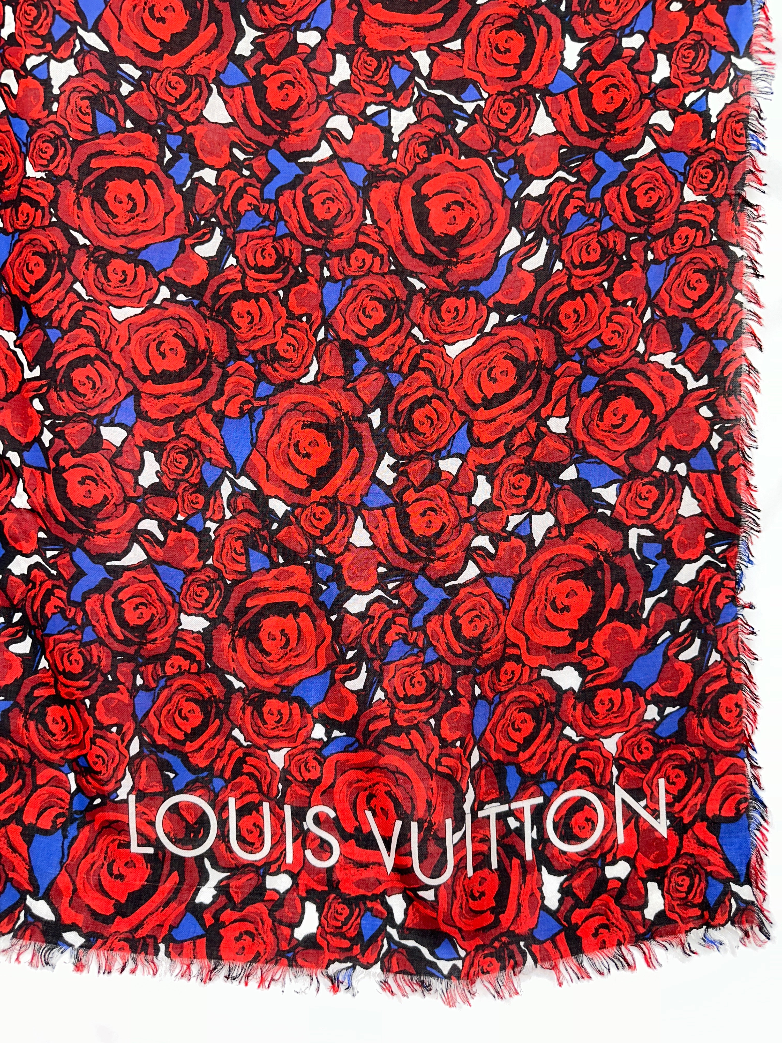 Louis Vuitton Stephen Sprouse 'Rock N' Roses' scarf