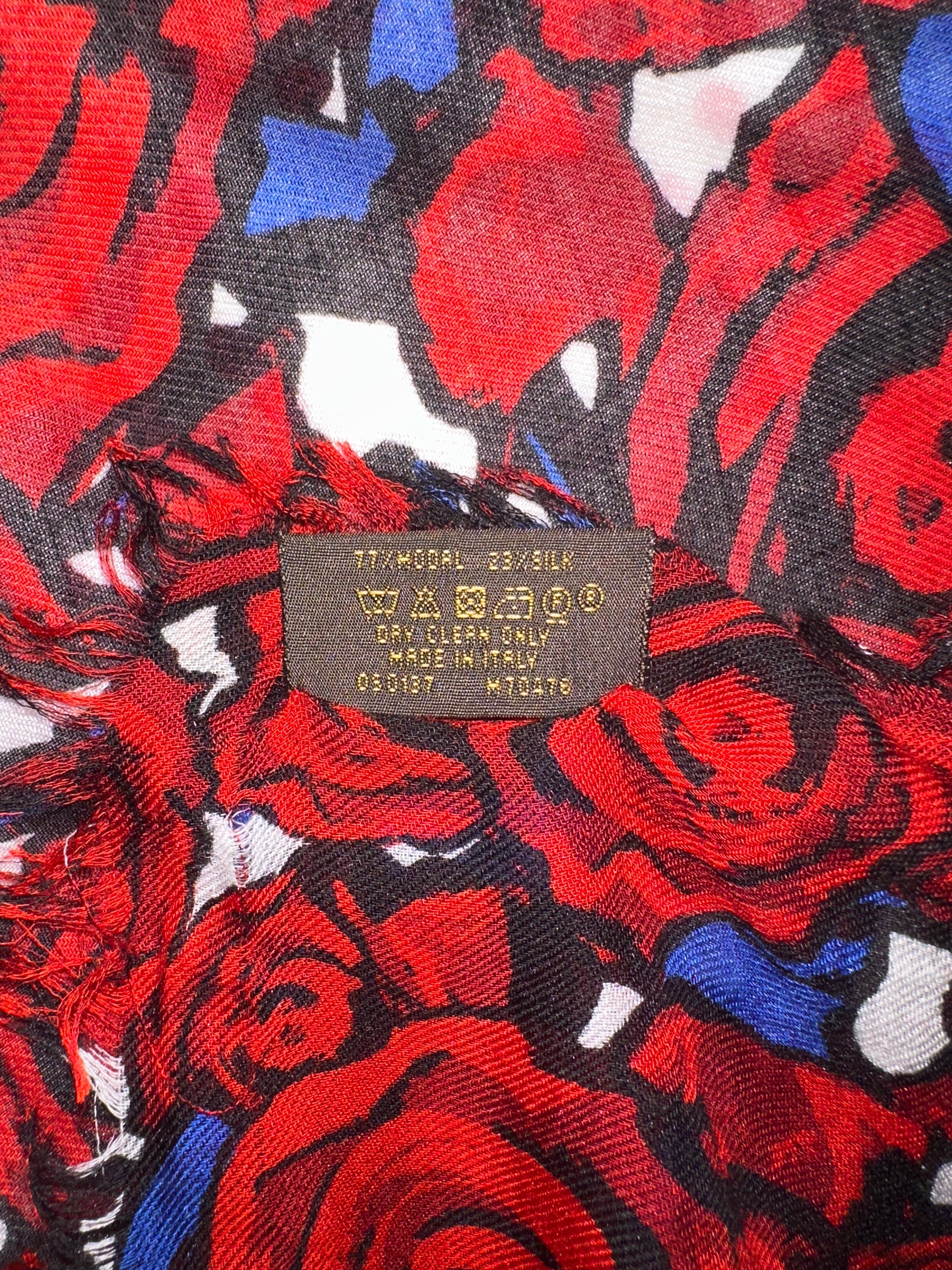 Louis Vuitton Stephen Sprouse 'Rock N' Roses' scarf