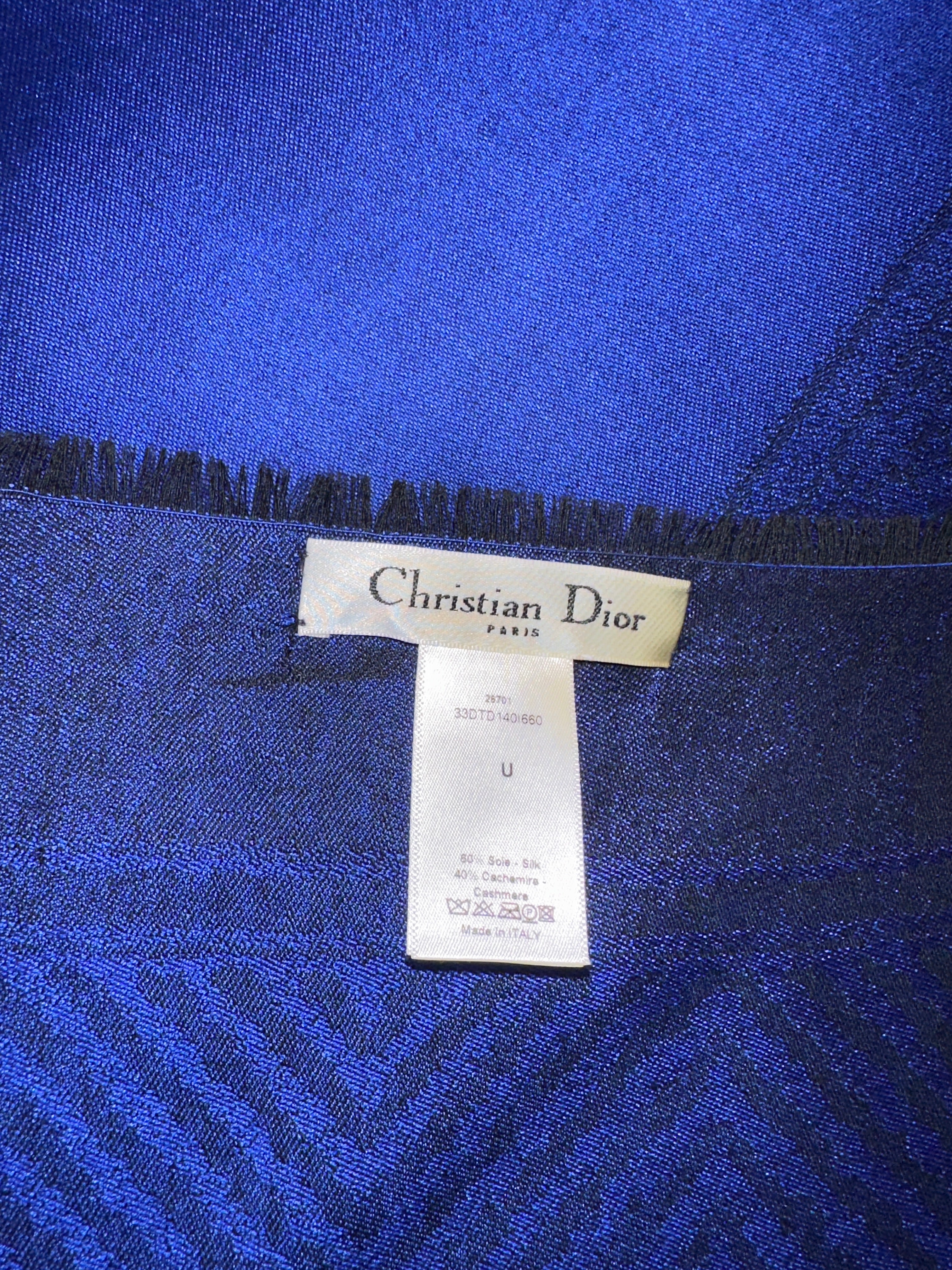 Dior royal blue & black square