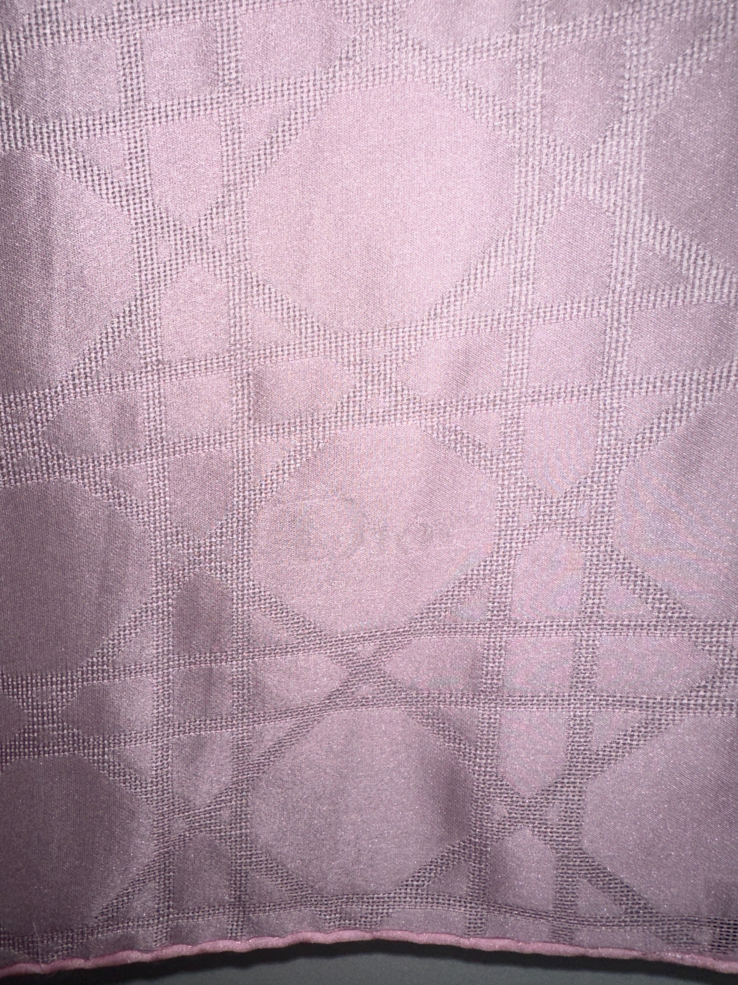 Dior pink stole with pink motif