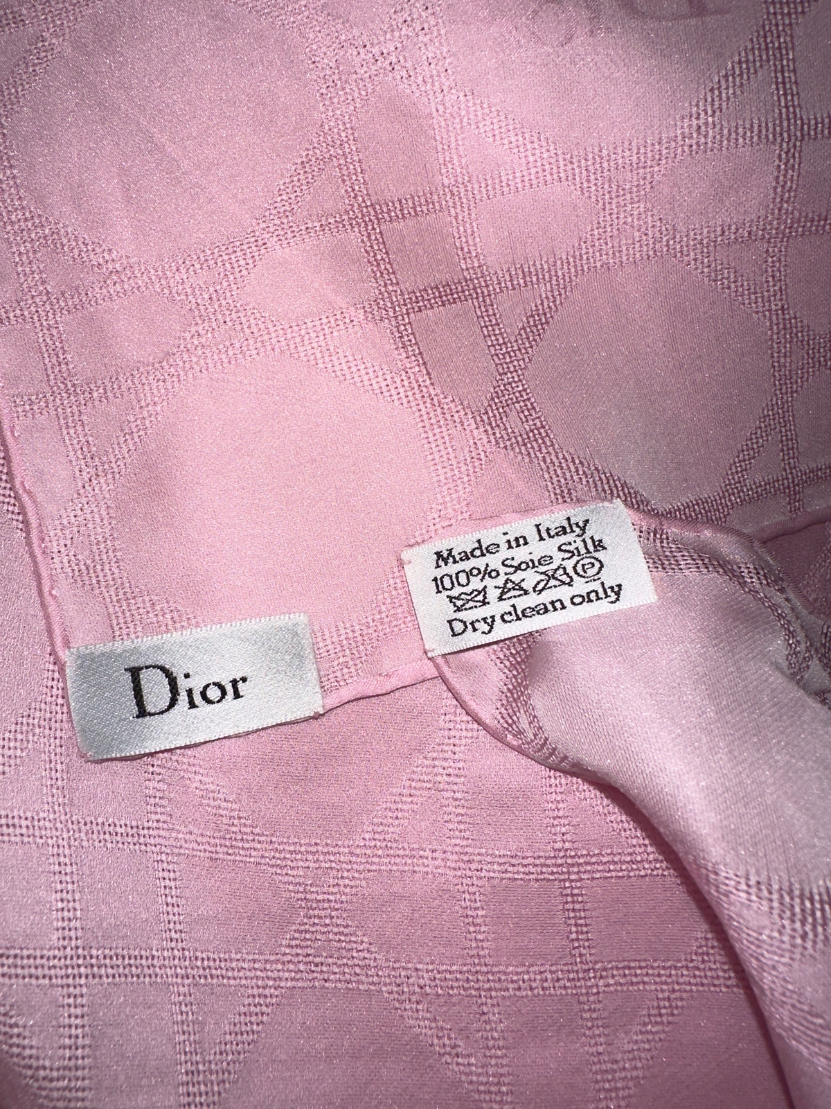 Dior pink stole with pink motif