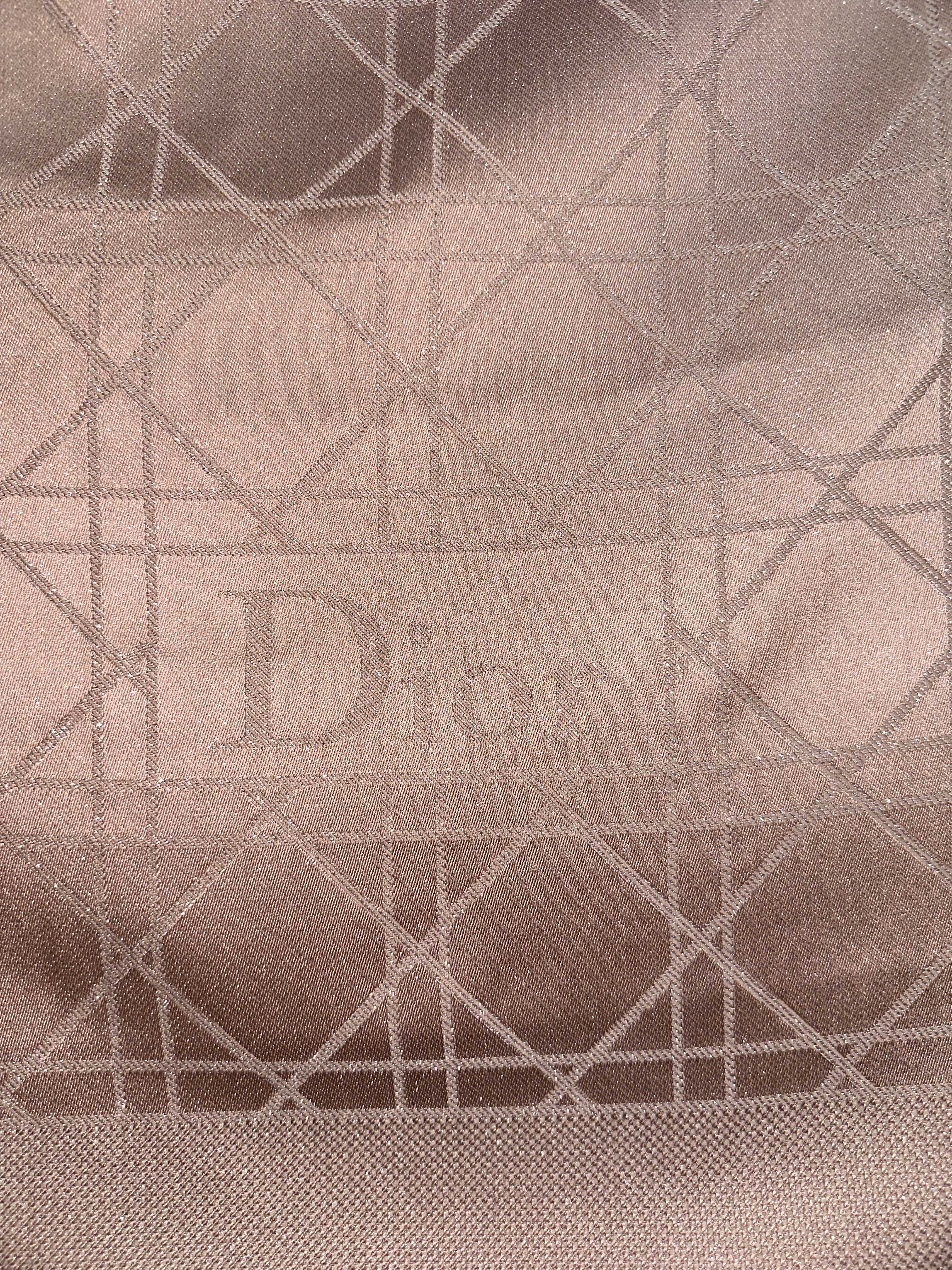 Dior stole shawl muffler canage silk wool women's light pink