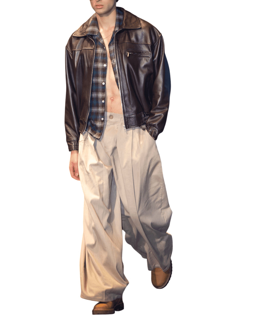 Cream Casual and Formal Wear Trousers - size M