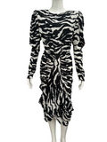 Isabel Marant zebra Frea print drapped dress - size 38