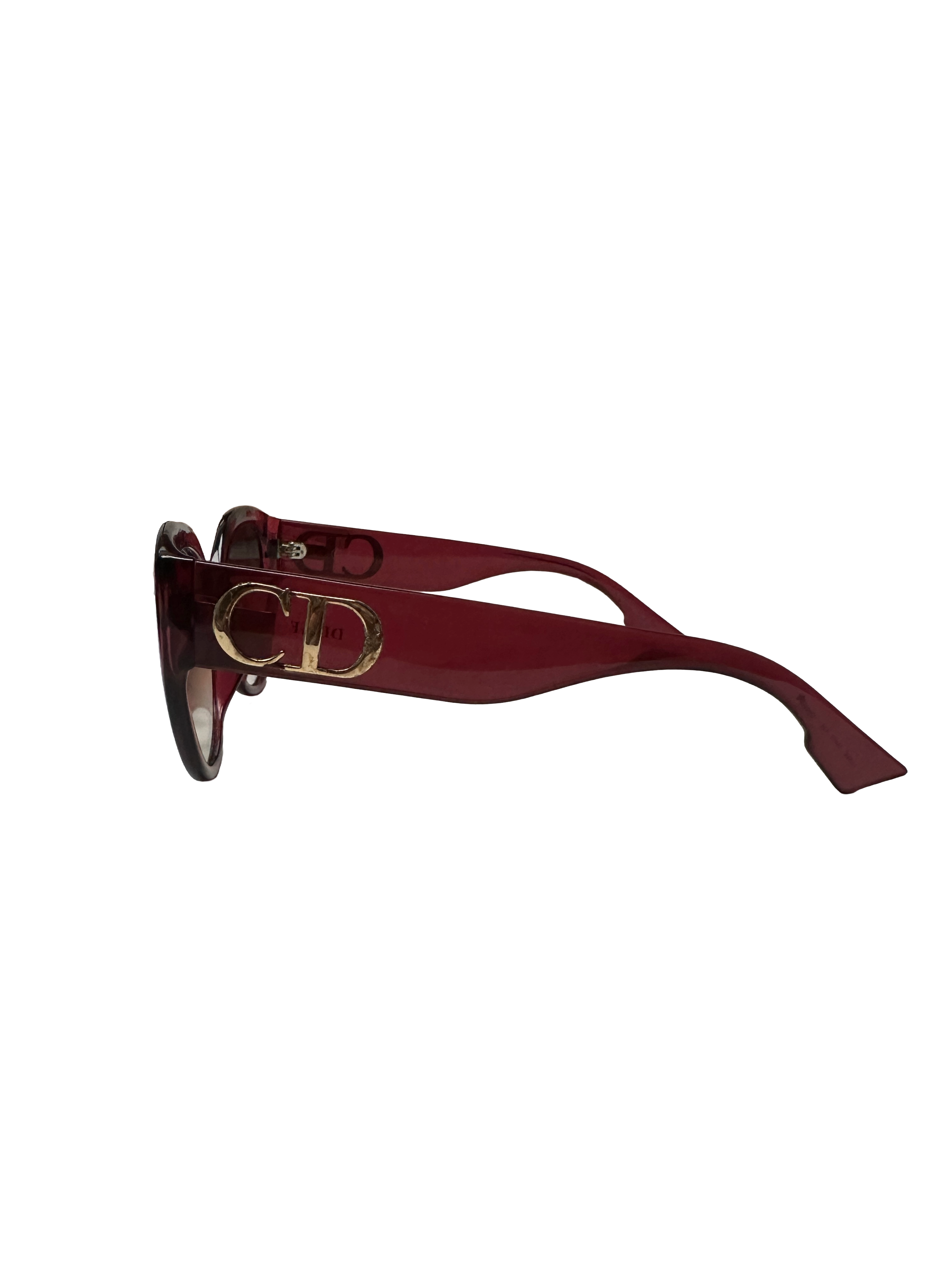 Dior oversized burgundy gradient sunglasses